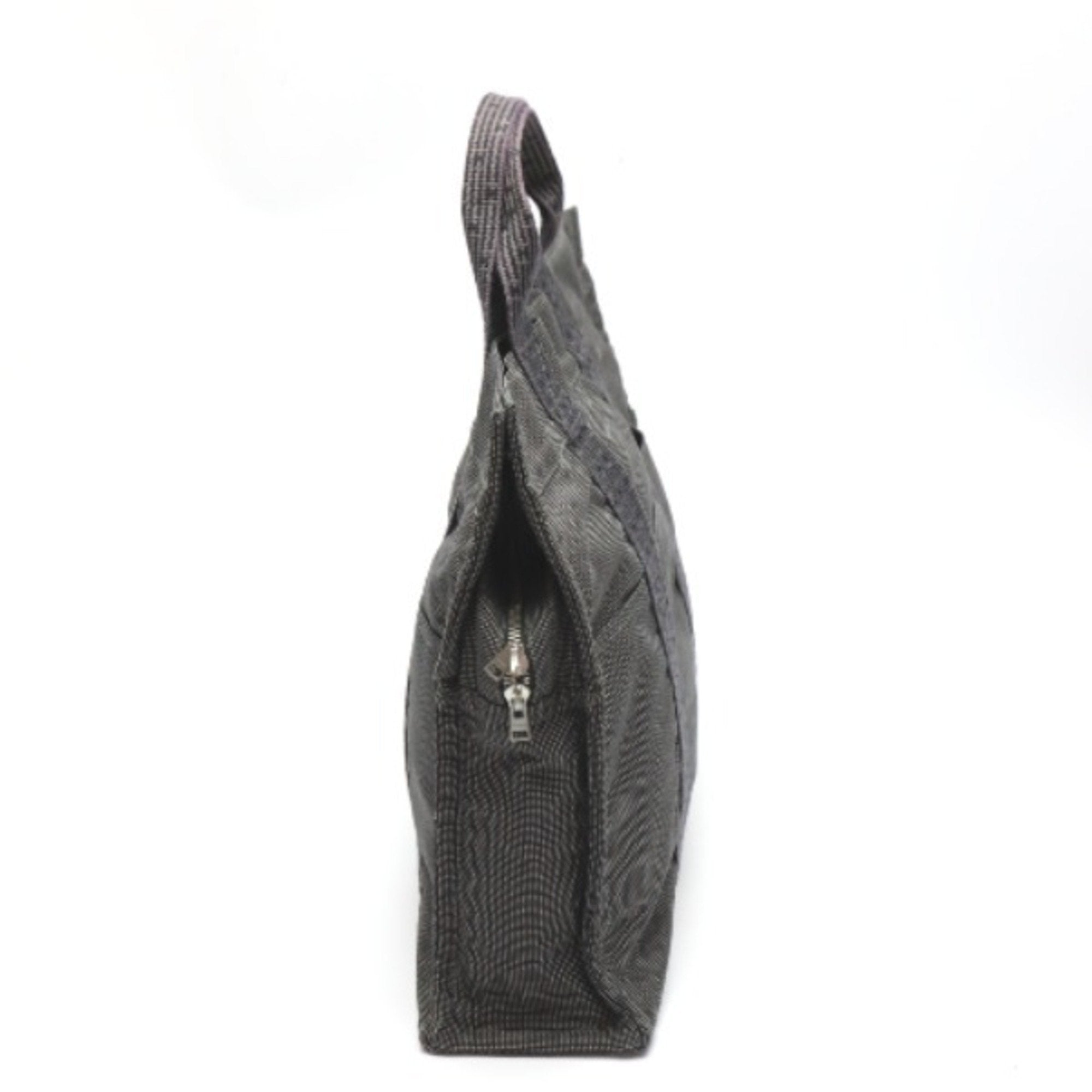 Hermes Her Line Gray Canvas Tote Bag (Pre-Owned)