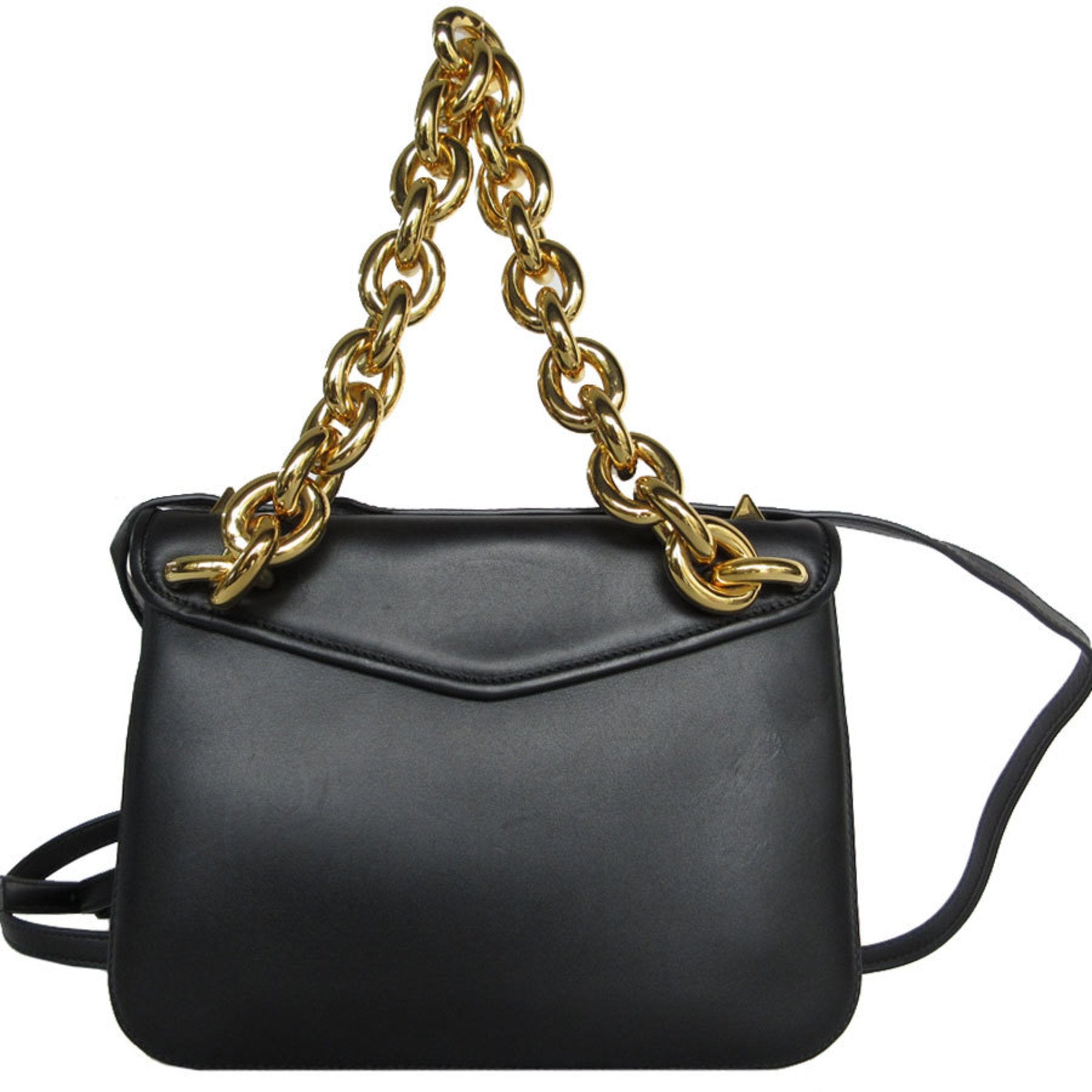 Bottega Veneta Black Leather Shoulder Bag (Pre-Owned)