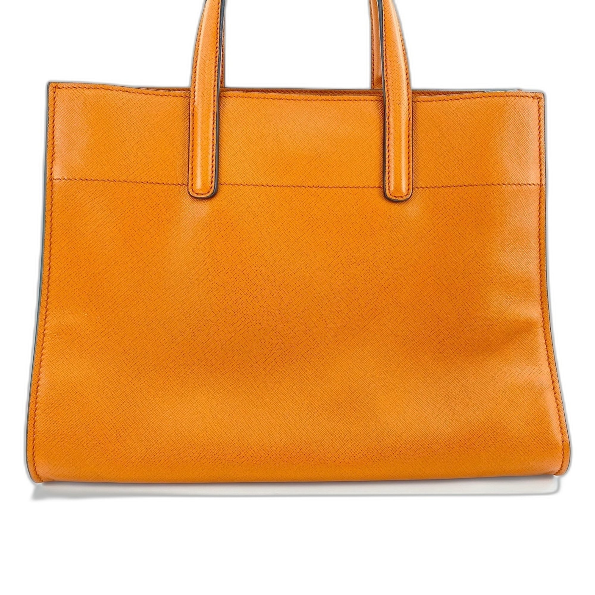 Prada Orange Leather Handbag (Pre-Owned)