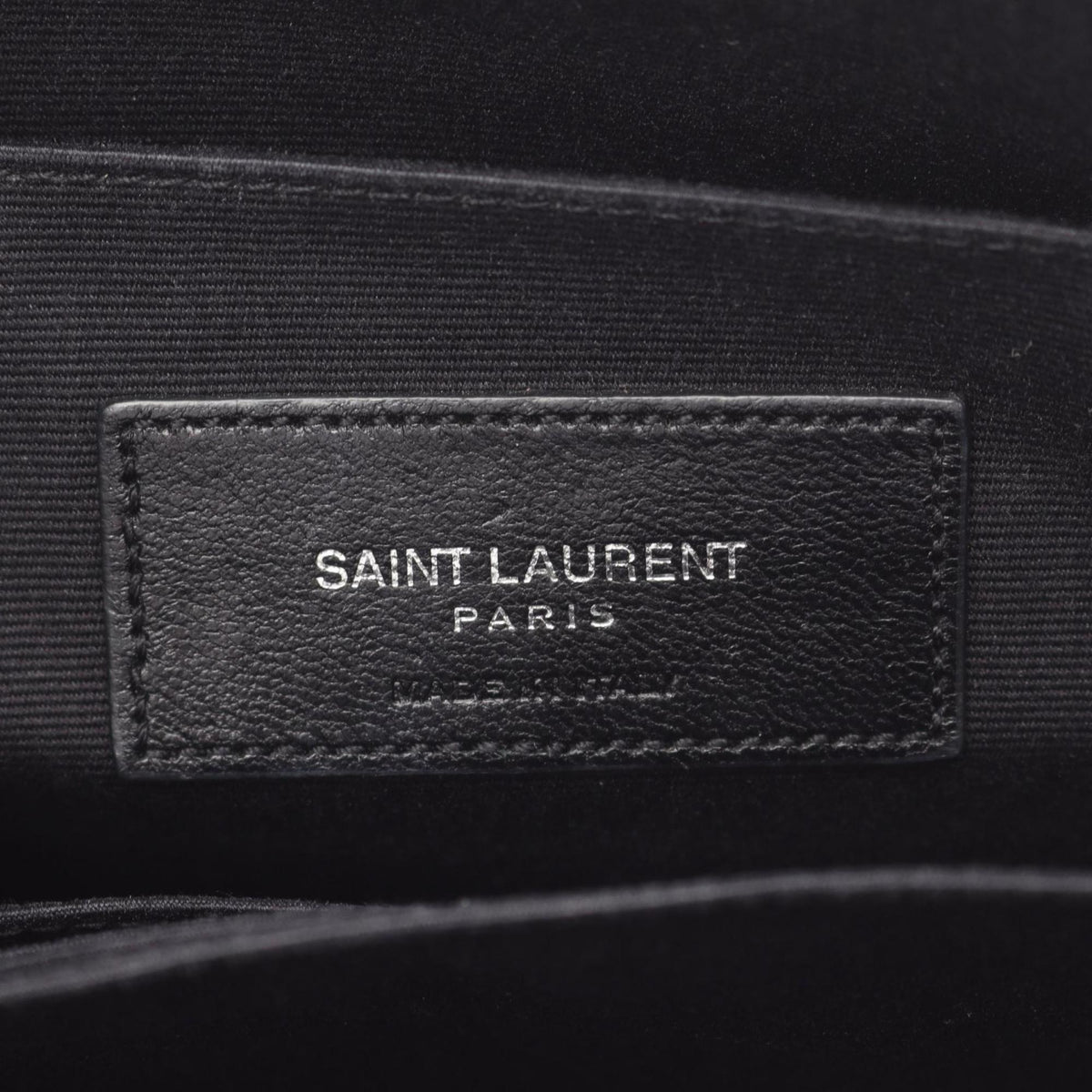 Yves Saint Laurent Black Silver Leather Clutch Bag (Pre-Owned)