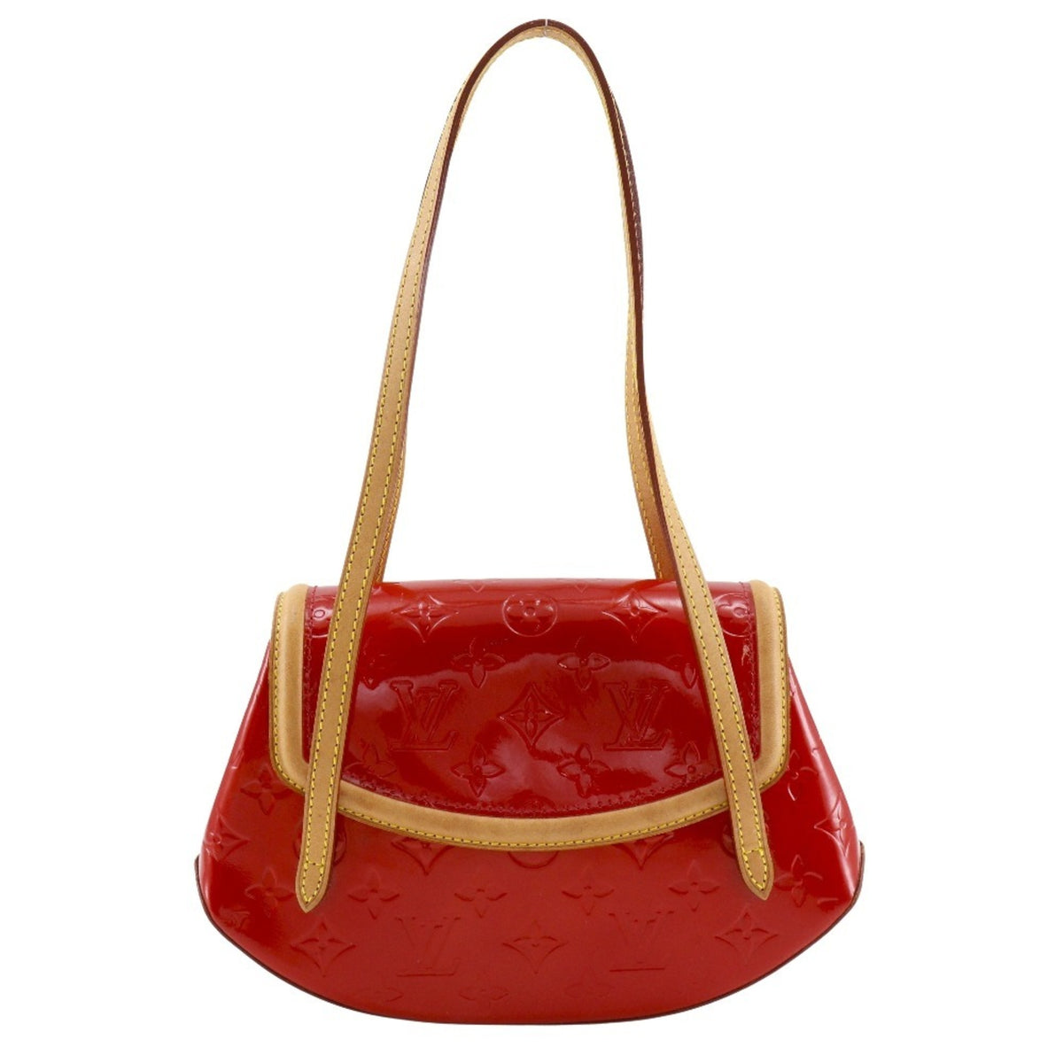 Louis Vuitton Red Color Monogram Vernis Tote Bag (Pre-Owned)