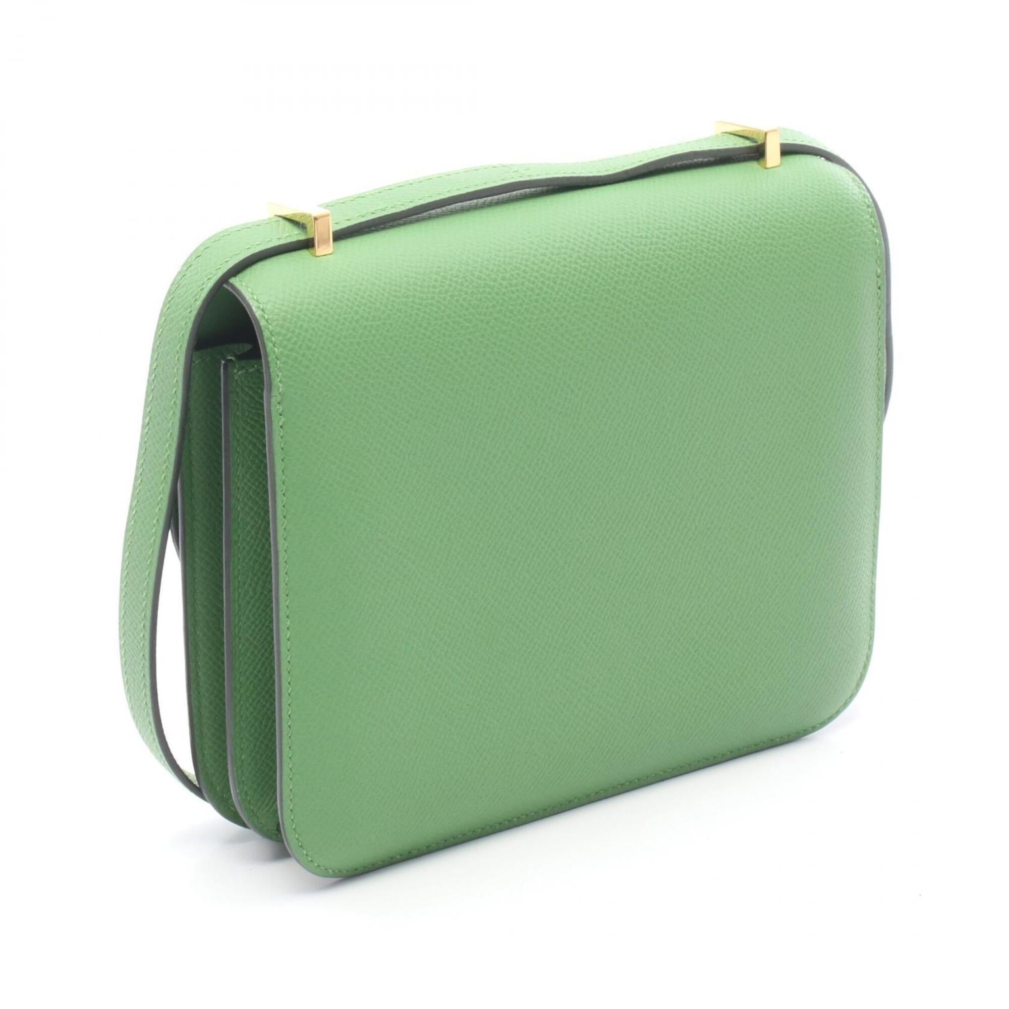 Hermes Green Epsom Leather Leather Handbag Shoulder Bag (Pre-Owned)