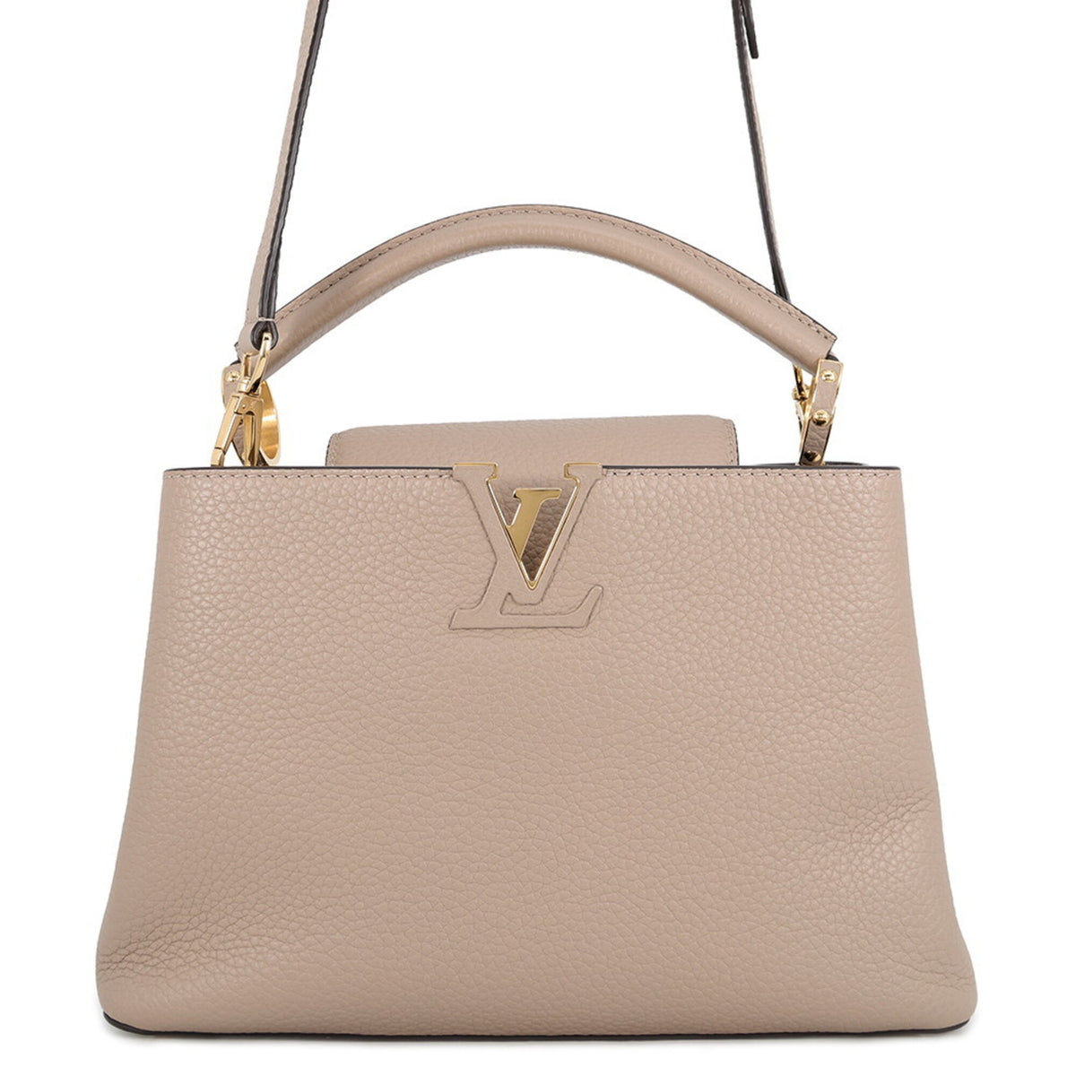 Louis Vuitton Beige Leather Handbag Shoulder Bag (Pre-Owned)