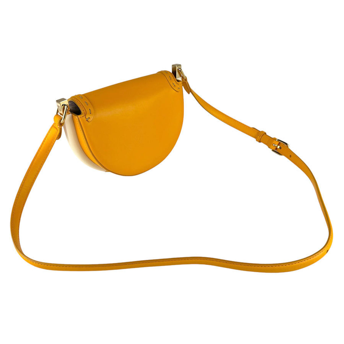 Fendi Orange Leather Shoulder Bag (Pre-Owned)