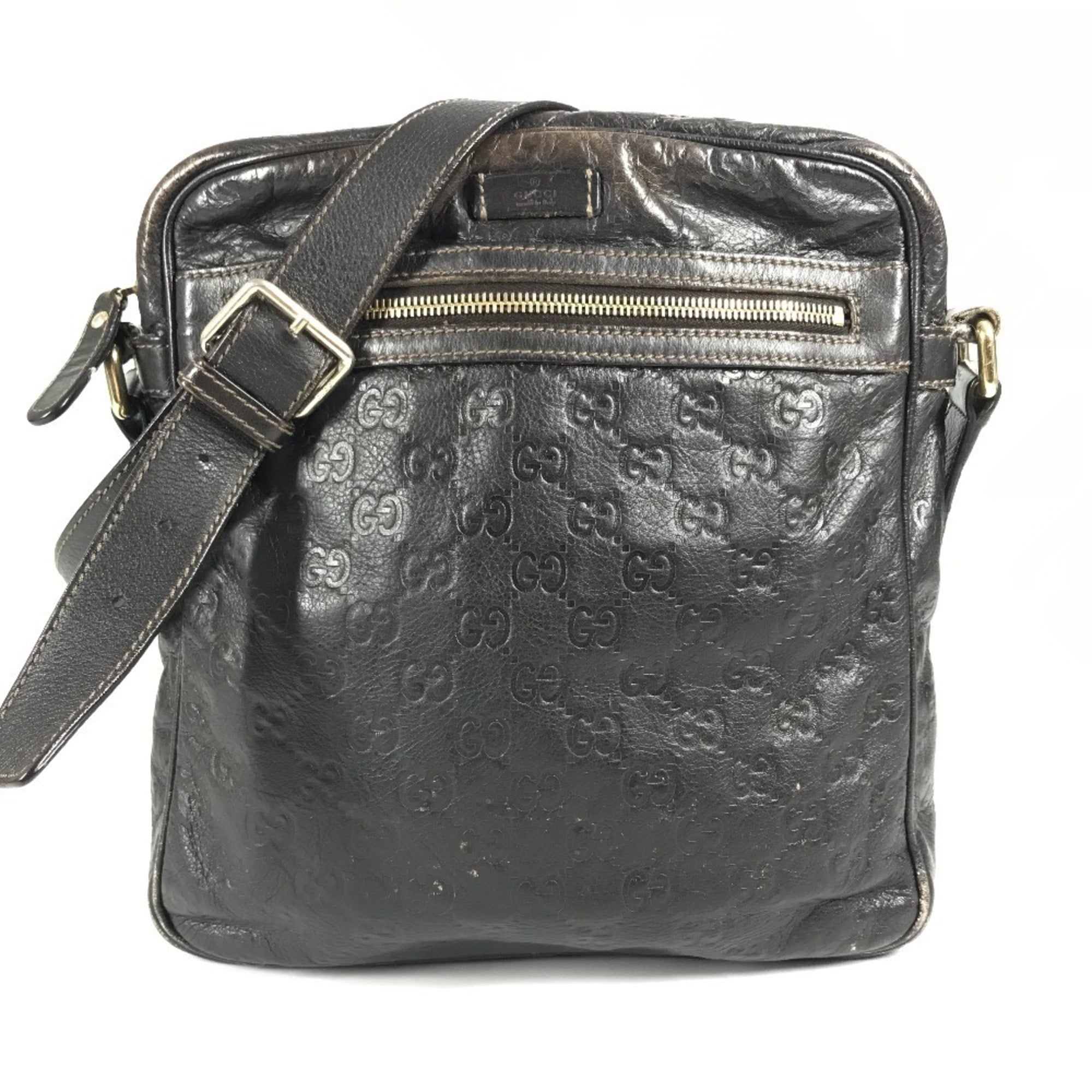 Gucci Brown Leather Pochette Shoulder Bag (Pre-Owned)