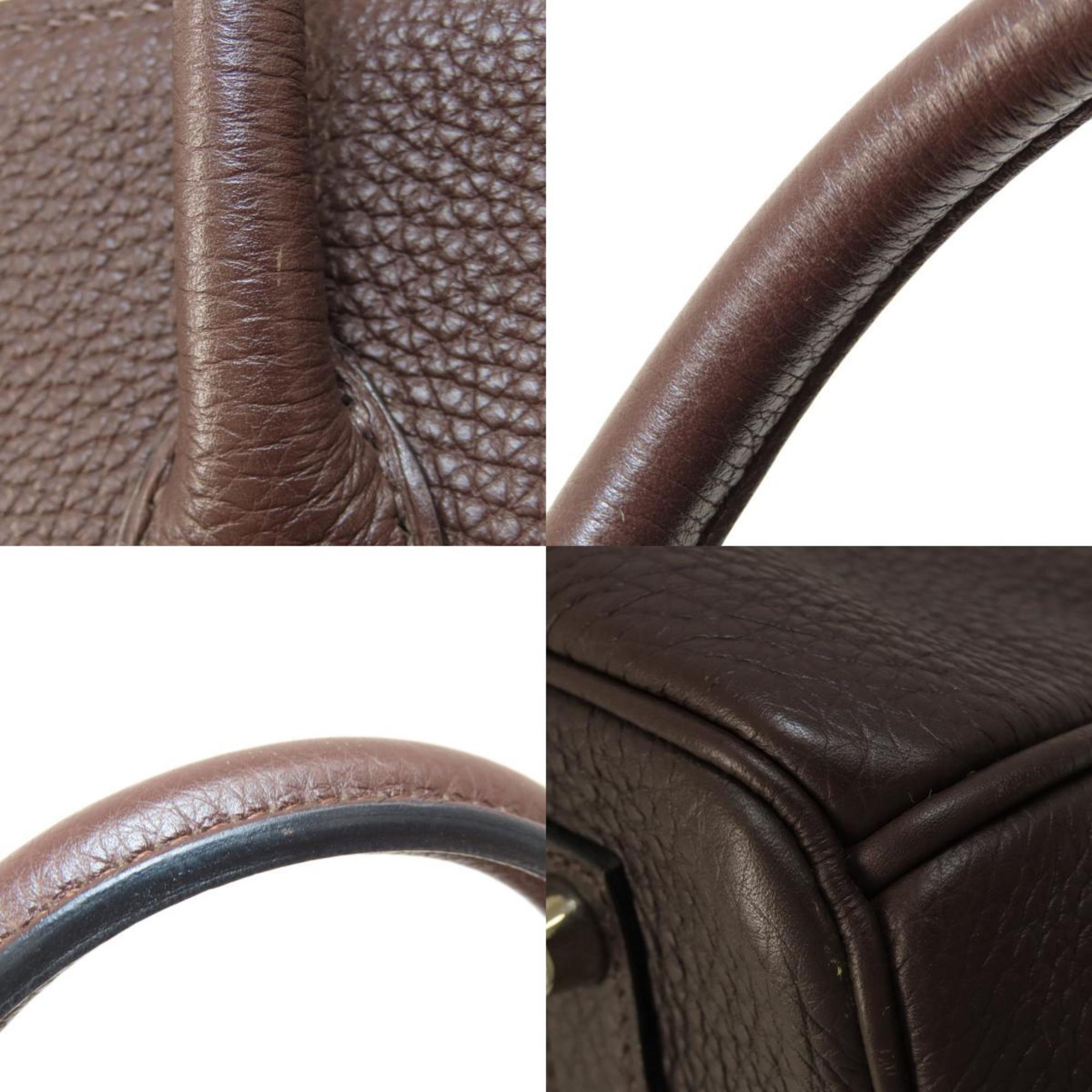 Hermes Birkin Dark Brown Togo Leather Handbag (Pre-Owned)