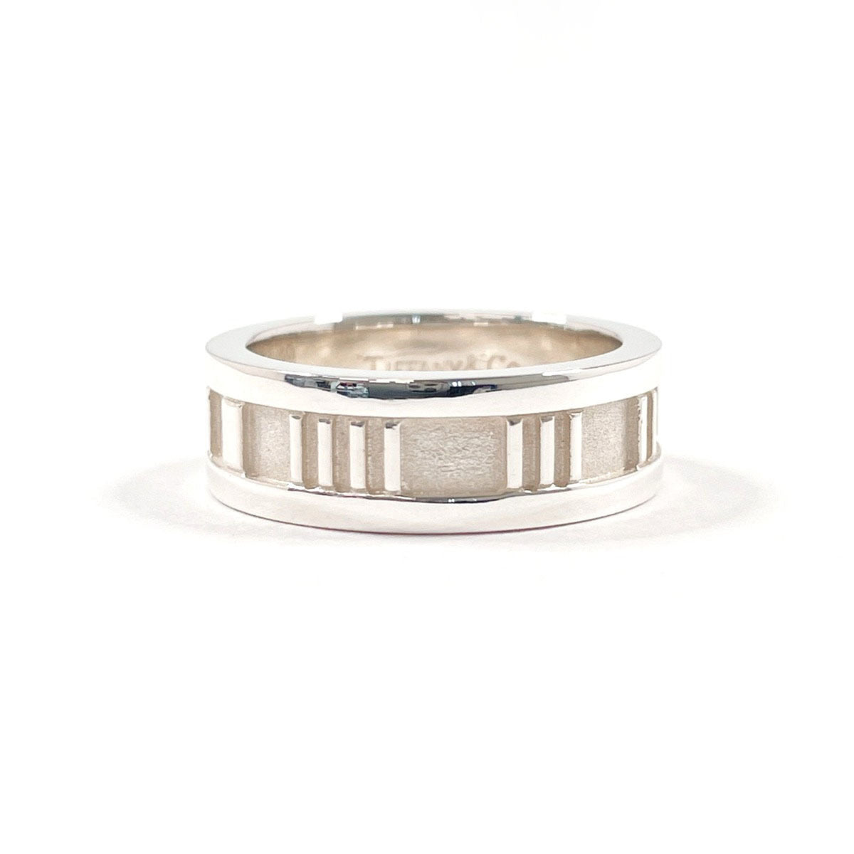 Tiffany Atlas Silver Silver 925 Band Ring (Pre-Owned)