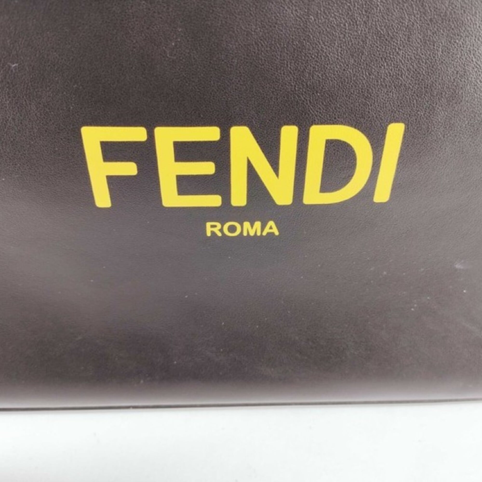Fendi Black Yellow Leather Clutch Bag (Pre-Owned)