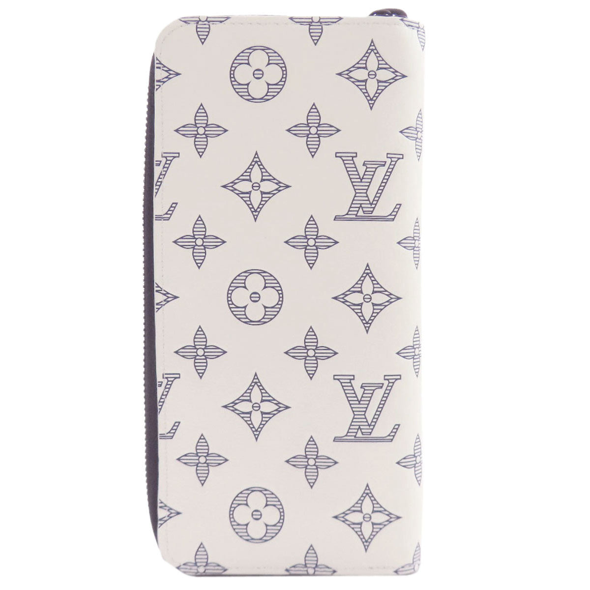 Louis Vuitton Monogram Shadow Navy White Monogram Shadow Long Wallet (Bi-Fold) (Pre-Owned)