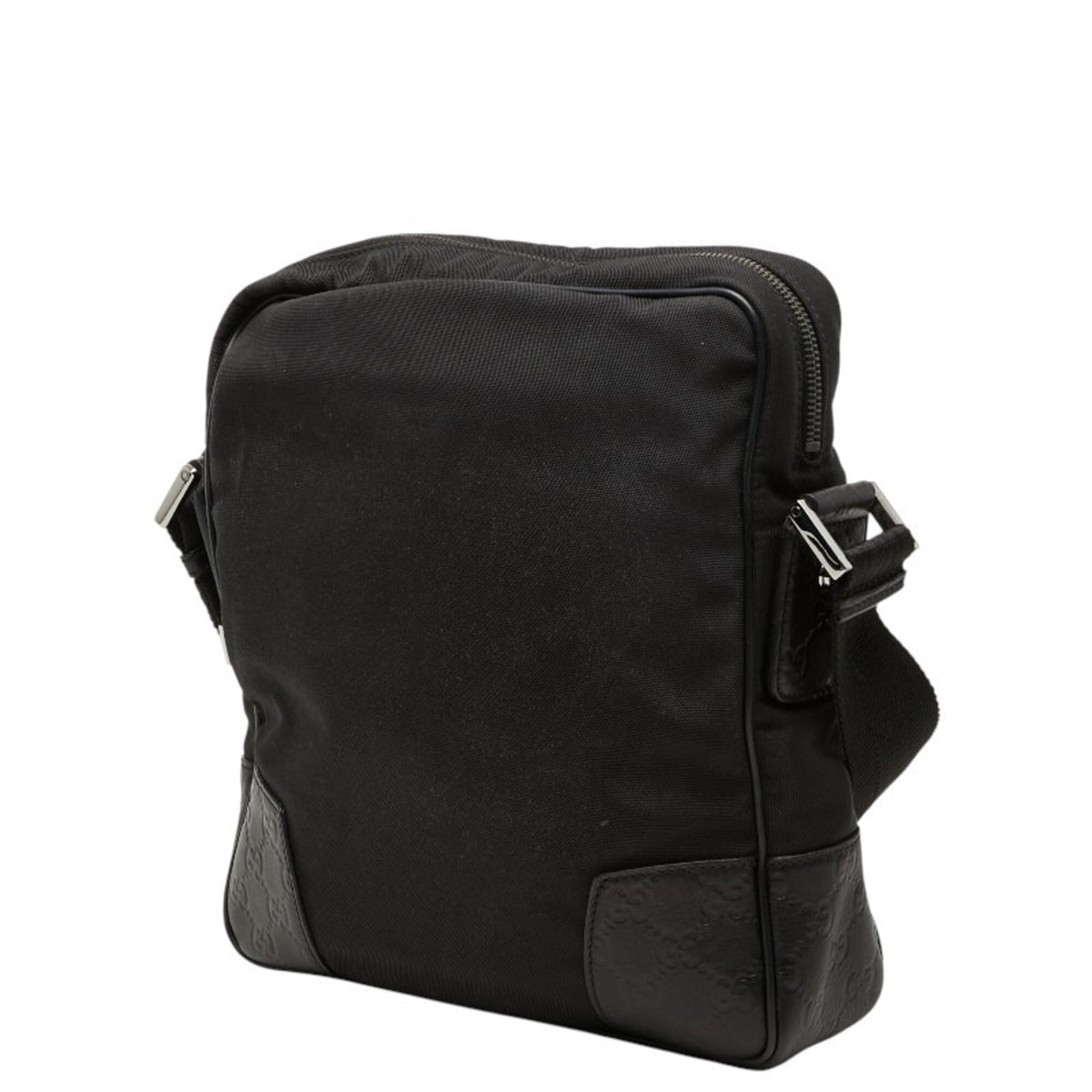 Gucci Black Nylon Leather Shoulder Bag (Pre-Owned)