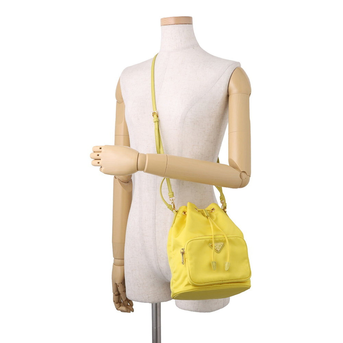 Prada Yellow Nylon Handbag (Pre-Owned)