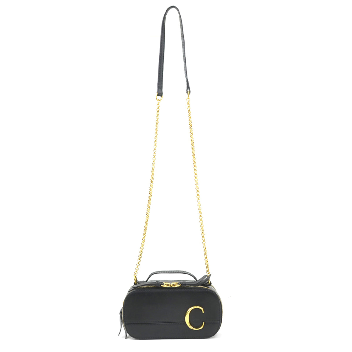 Chloé Black Leather Shoulder Bag (Pre-Owned)