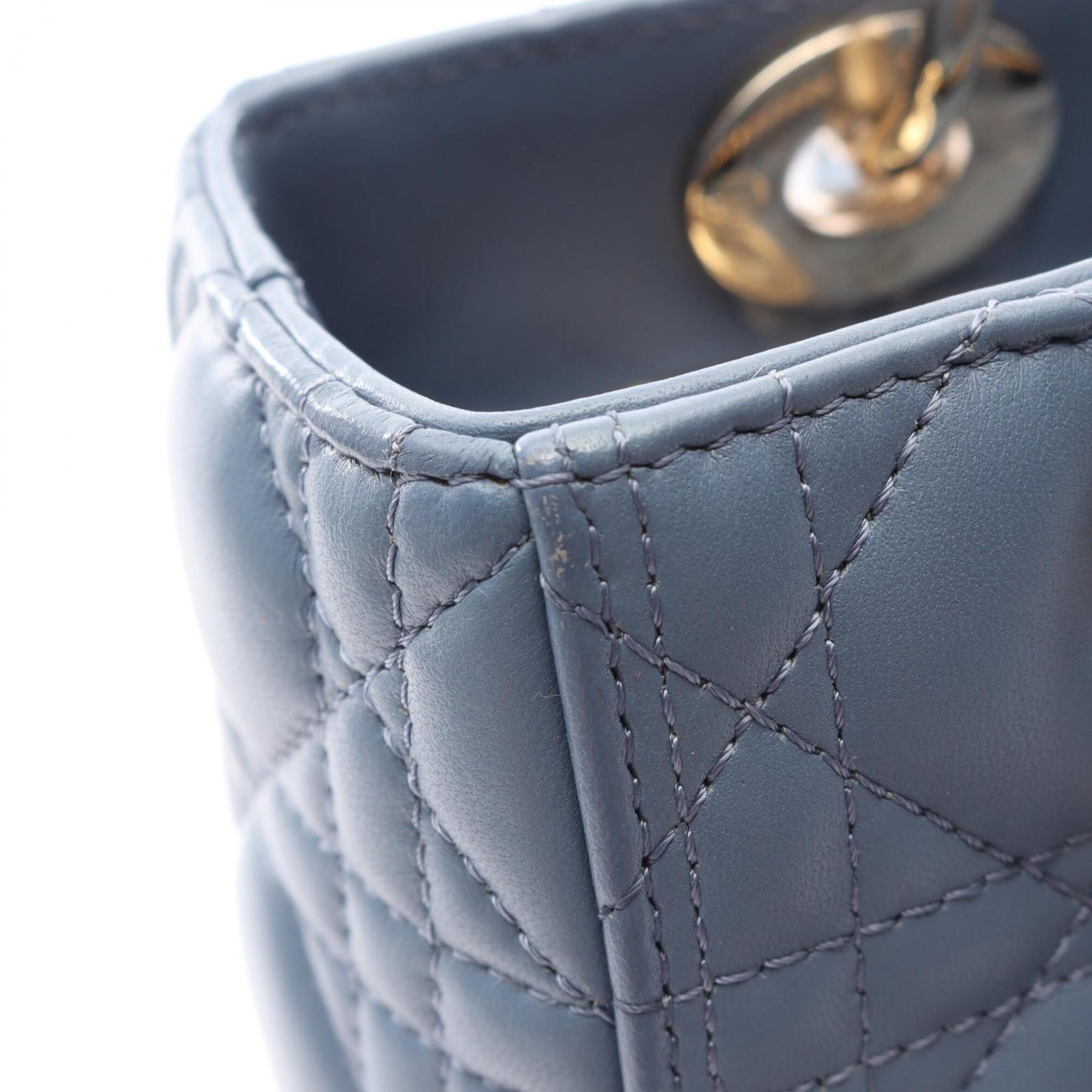 Christian Dior Blue Leather Handbag (Pre-Owned)
