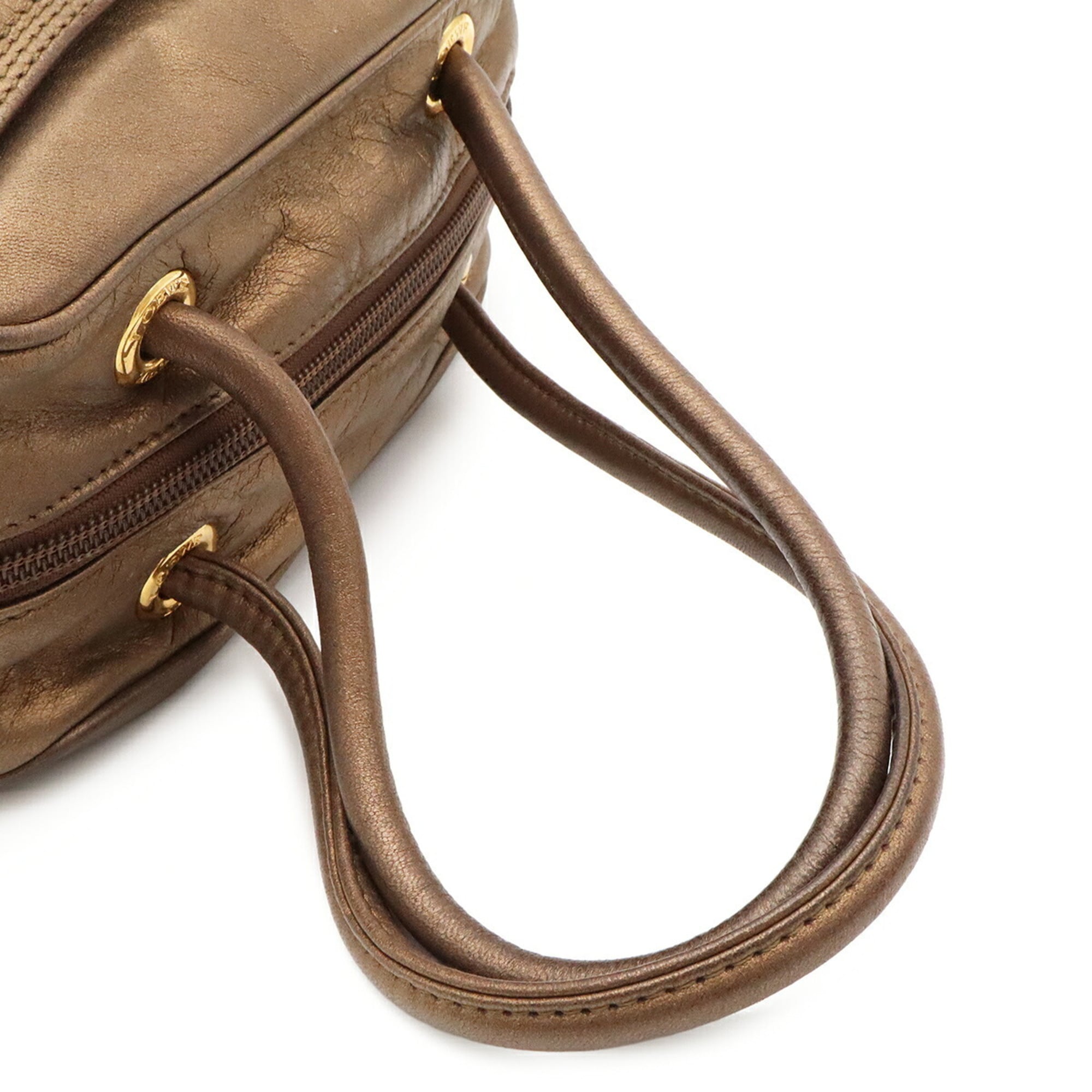 Loewe Metallic Bronze Leather Handbag (Pre-Owned)