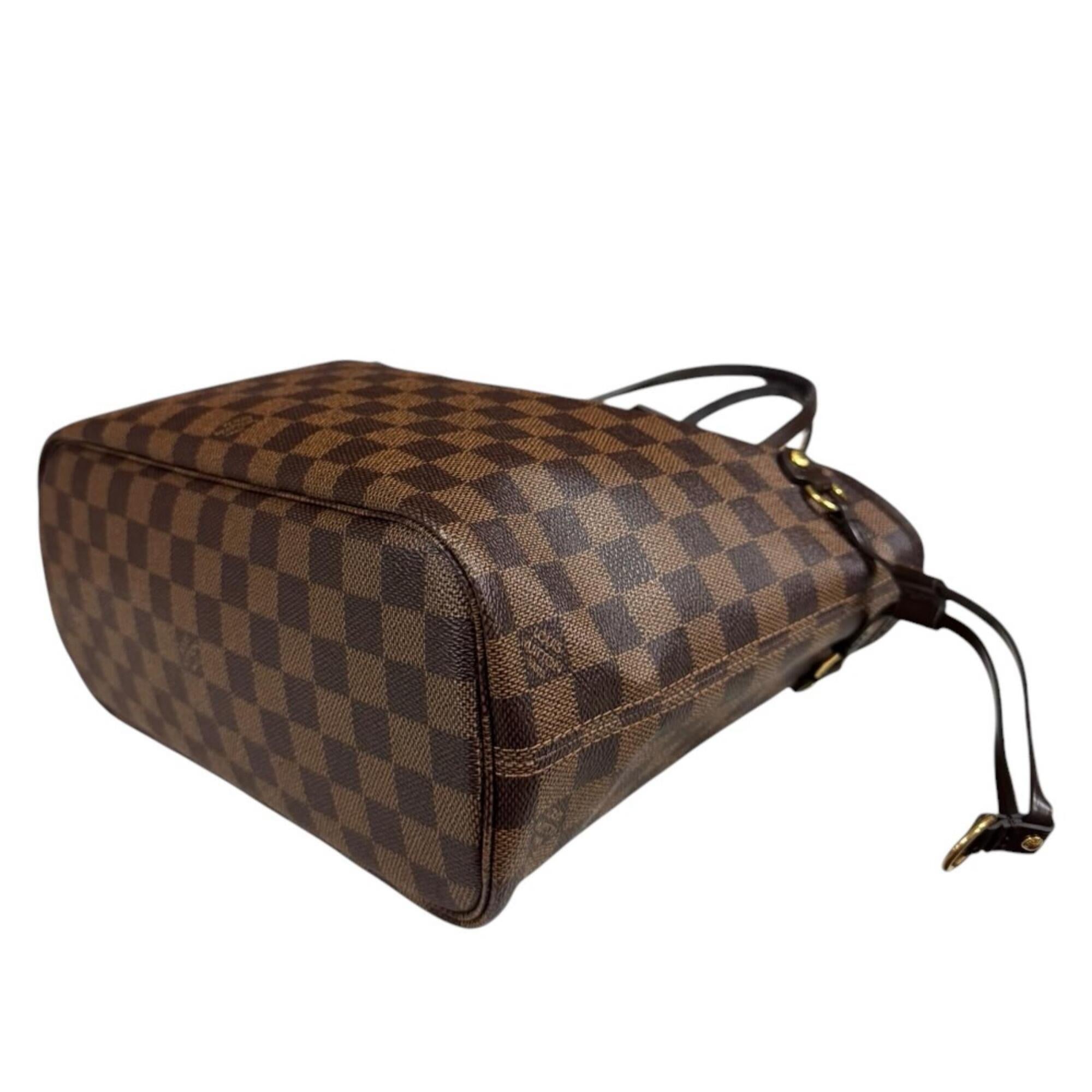 Louis Vuitton Damier Brown Damier Canvas Pouch Tote Bag (Pre-Owned)