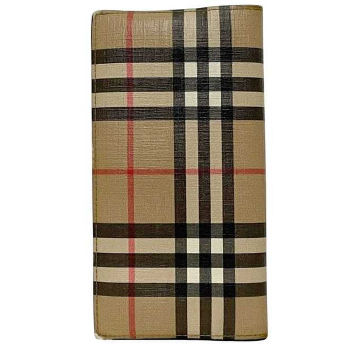 Burberry Beige Pvc Leather Long Wallet (Bi-Fold) (Pre-Owned)