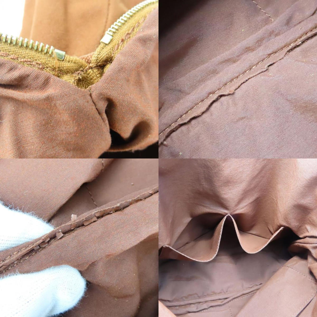 Hermes Kara Brown Cotton Pouch (Pre-Owned)