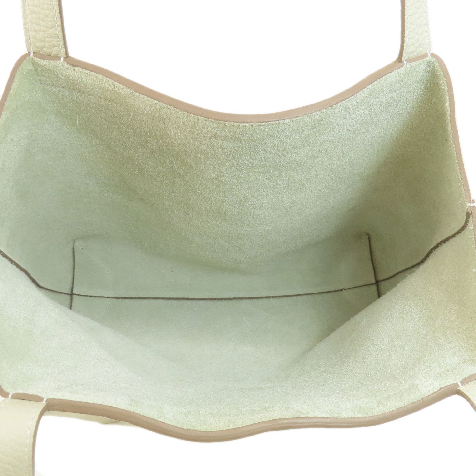 Hermes White Taurillon Clemence Leather Tote Bag (Pre-Owned)