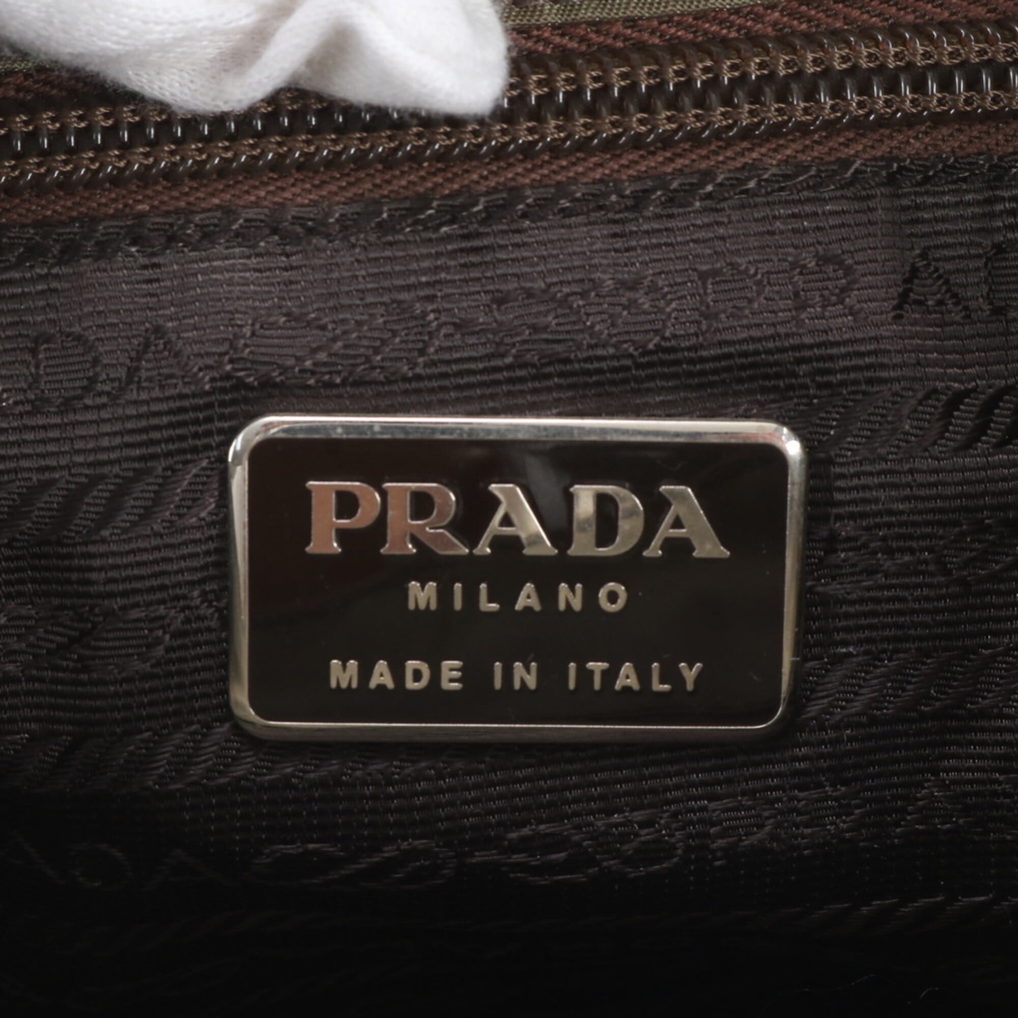 Prada Khaki Messenger Bag Shoulder Bag (Pre-Owned)