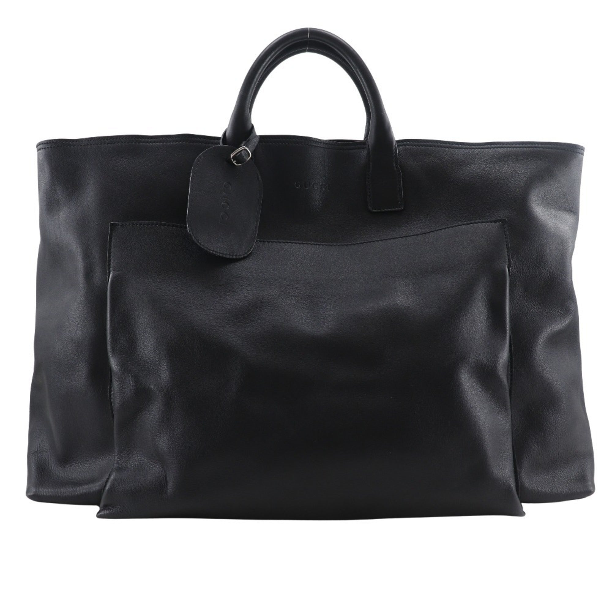 Gucci Black Leather Boston Bag (Pre-Owned)