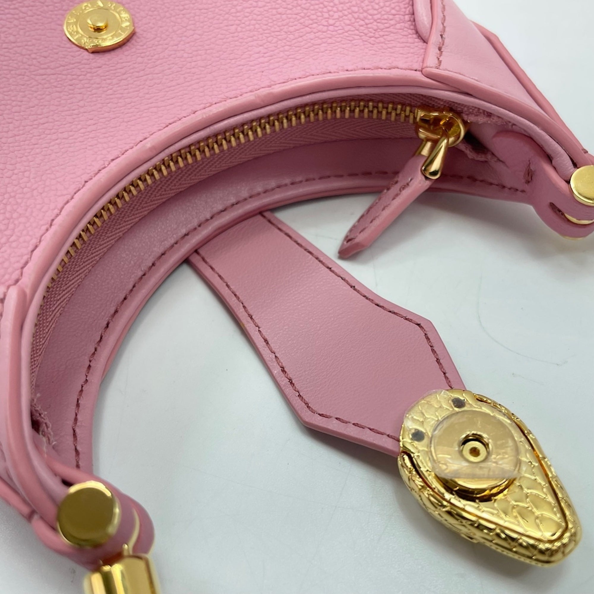 Bvlgari Pink Leather Shoulder Bag (Pre-Owned)
