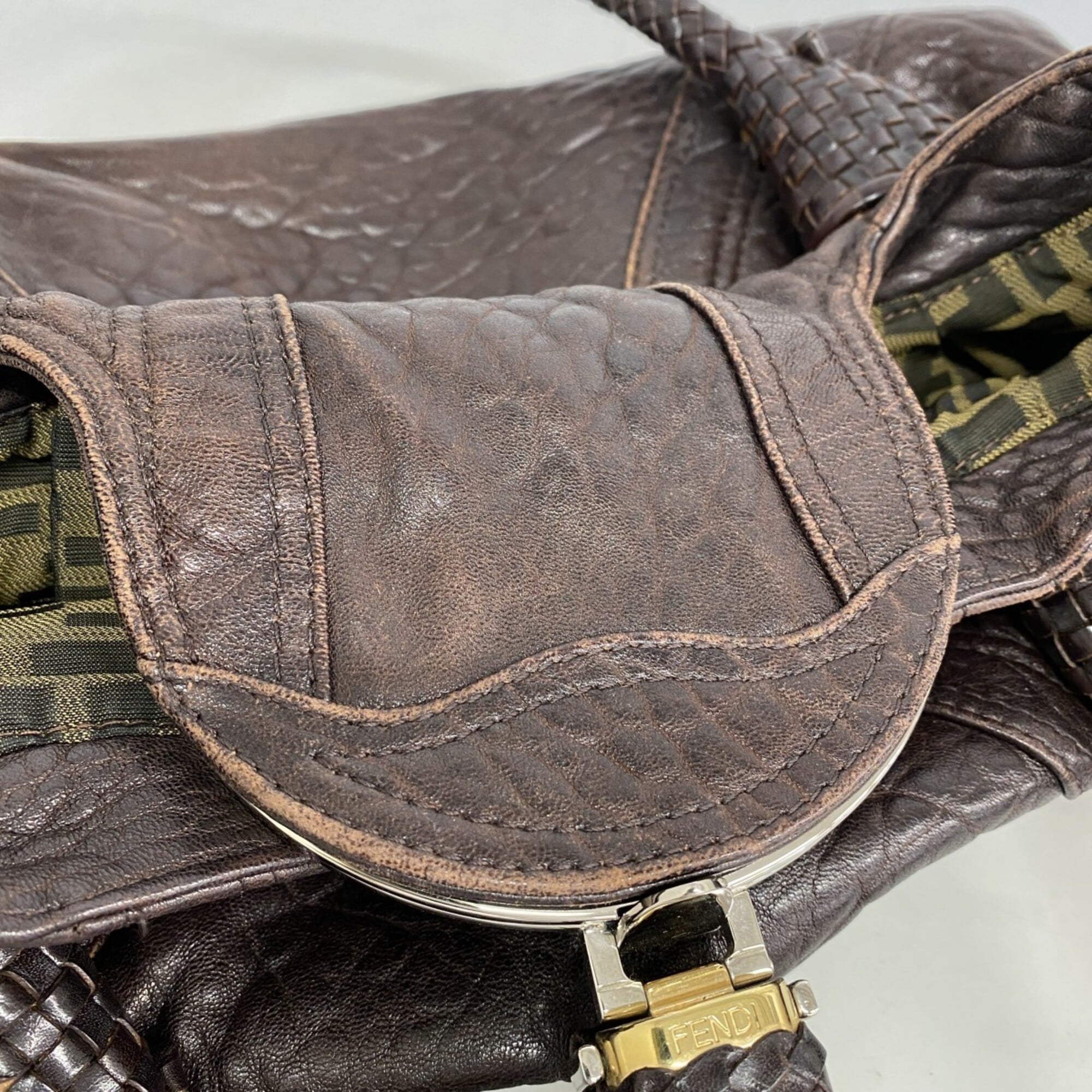 Fendi Brown Leather Handbag (Pre-Owned)