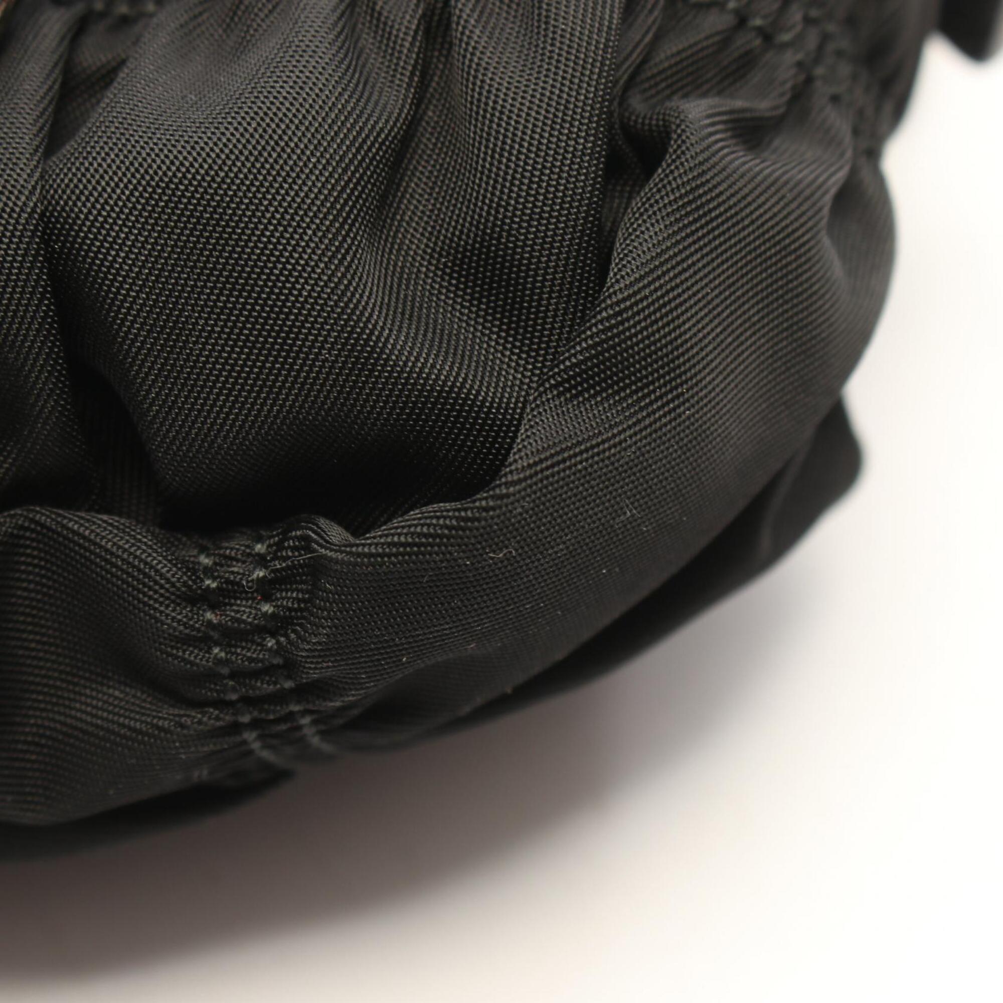 Prada Black Nylon Leather Handbag (Pre-Owned)