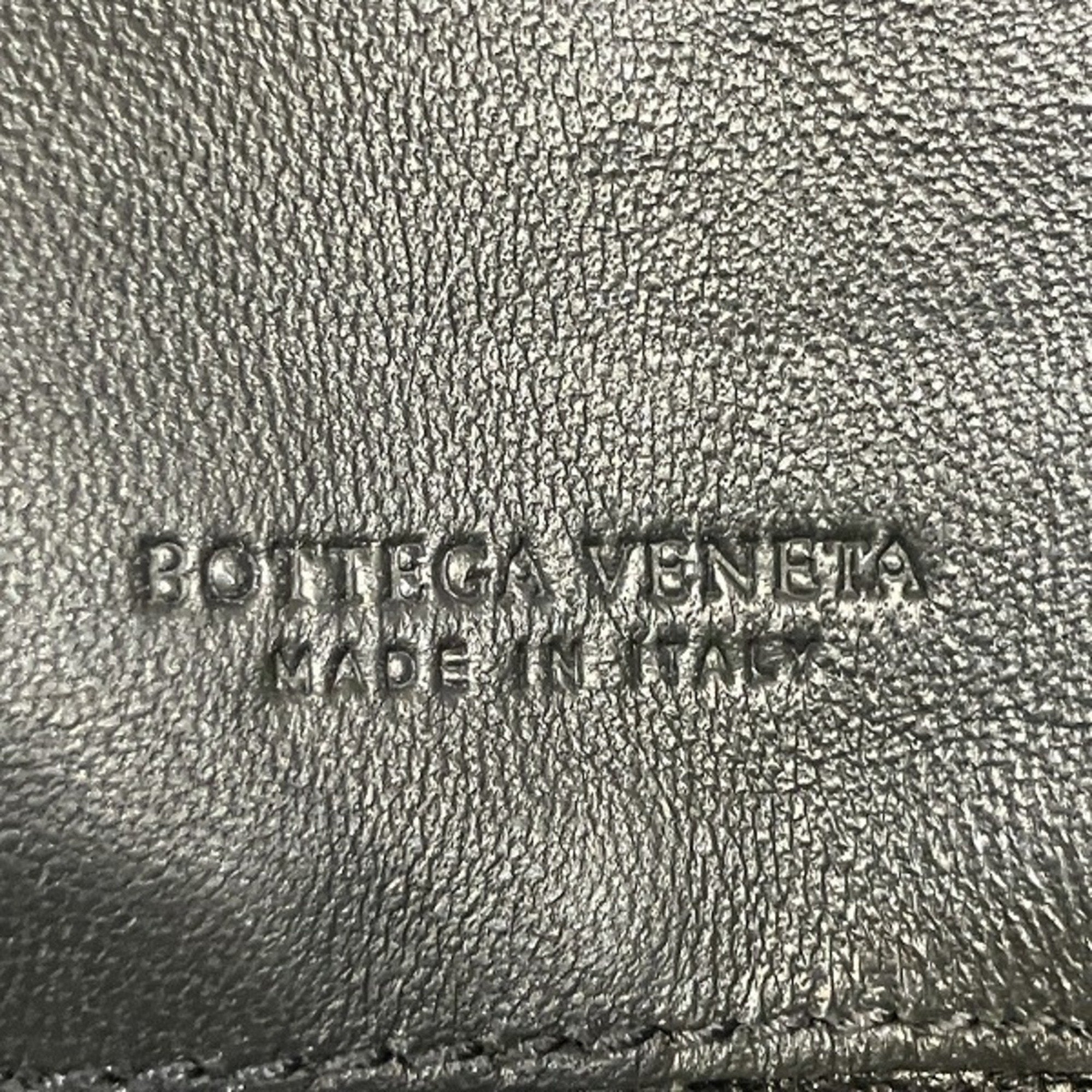 Bottega Veneta Black Leather Long Wallet (Bi-Fold) (Pre-Owned)