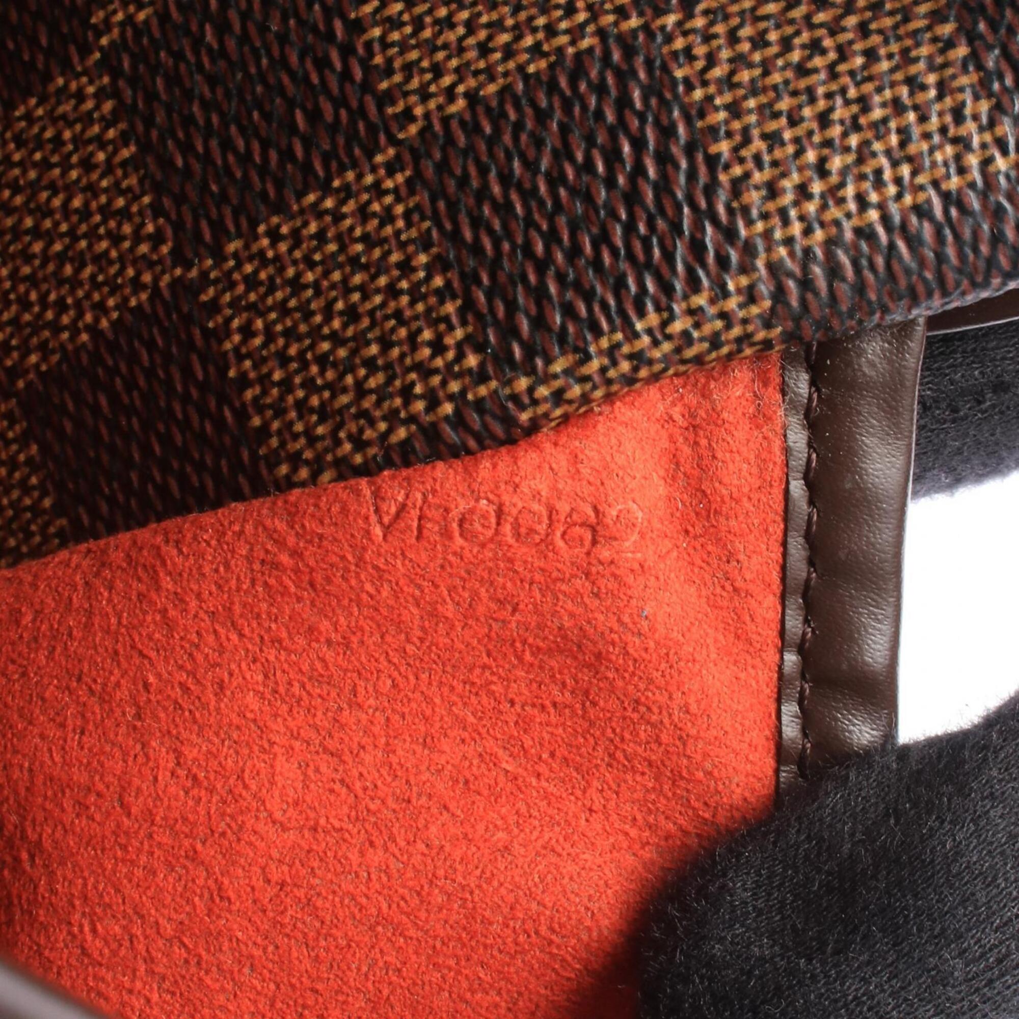Louis Vuitton Brown Coated Canvas Leather Handbag Shoulder Bag (Pre-Owned)