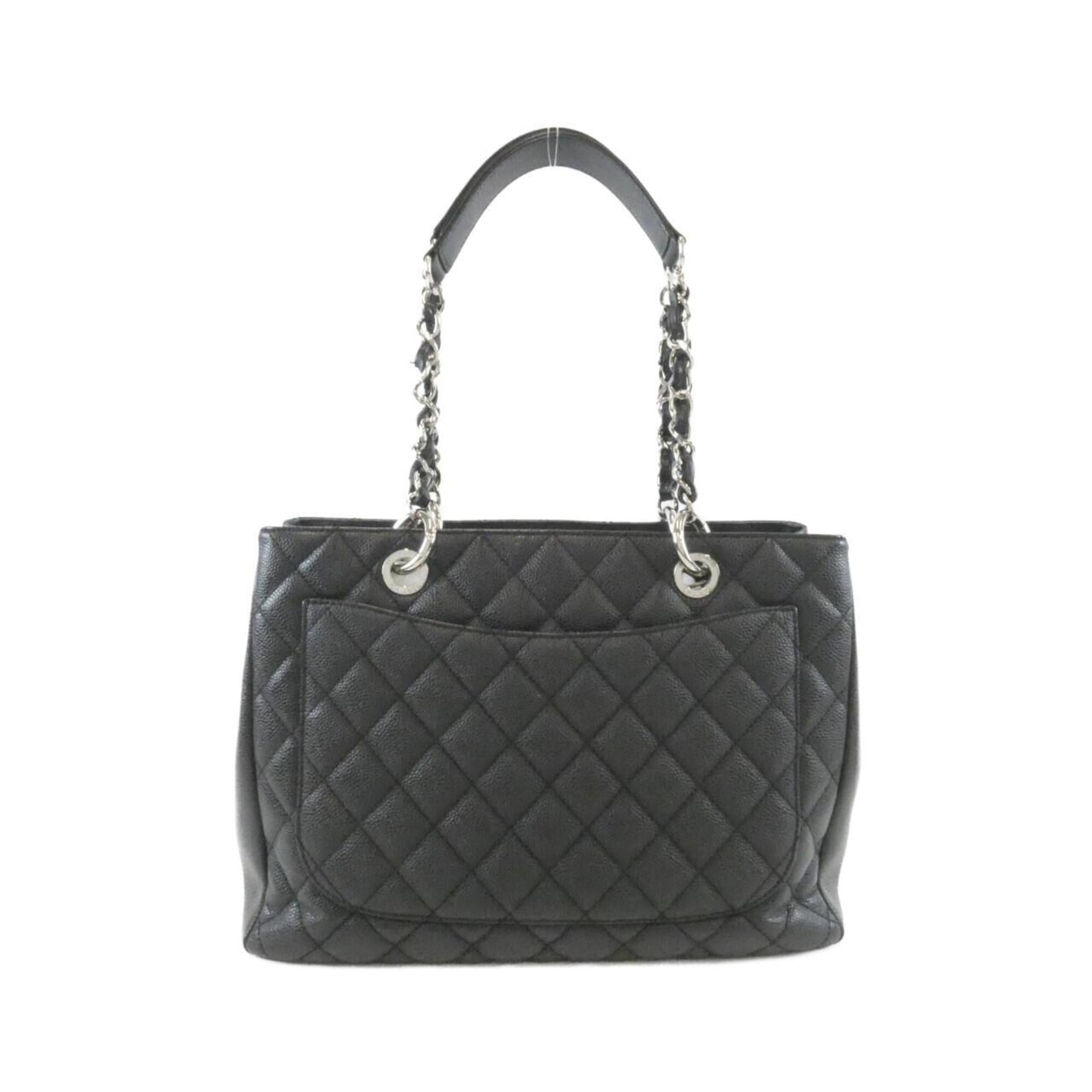 Chanel Black Grained Calfskin Shoulder Bag (Pre-Owned)