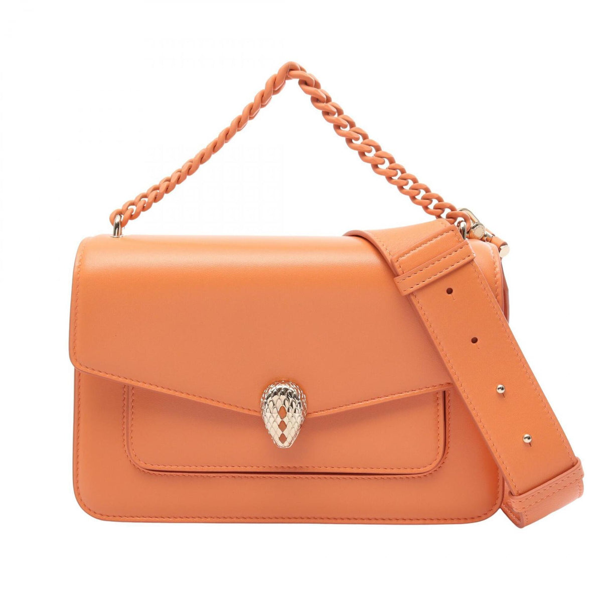 Bvlgari Orange Leather Handbag (Pre-Owned)