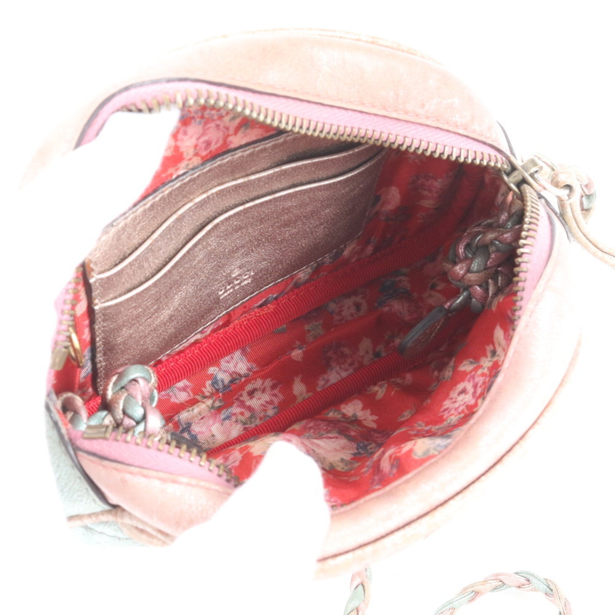 Gucci Horsebit Green Pink Leather Shoulder Bag (Pre-Owned)
