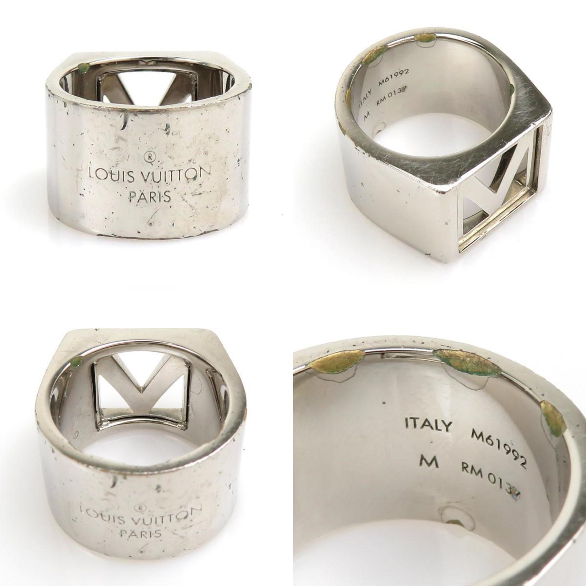 Louis Vuitton Silver Metal Band Ring (Pre-Owned)