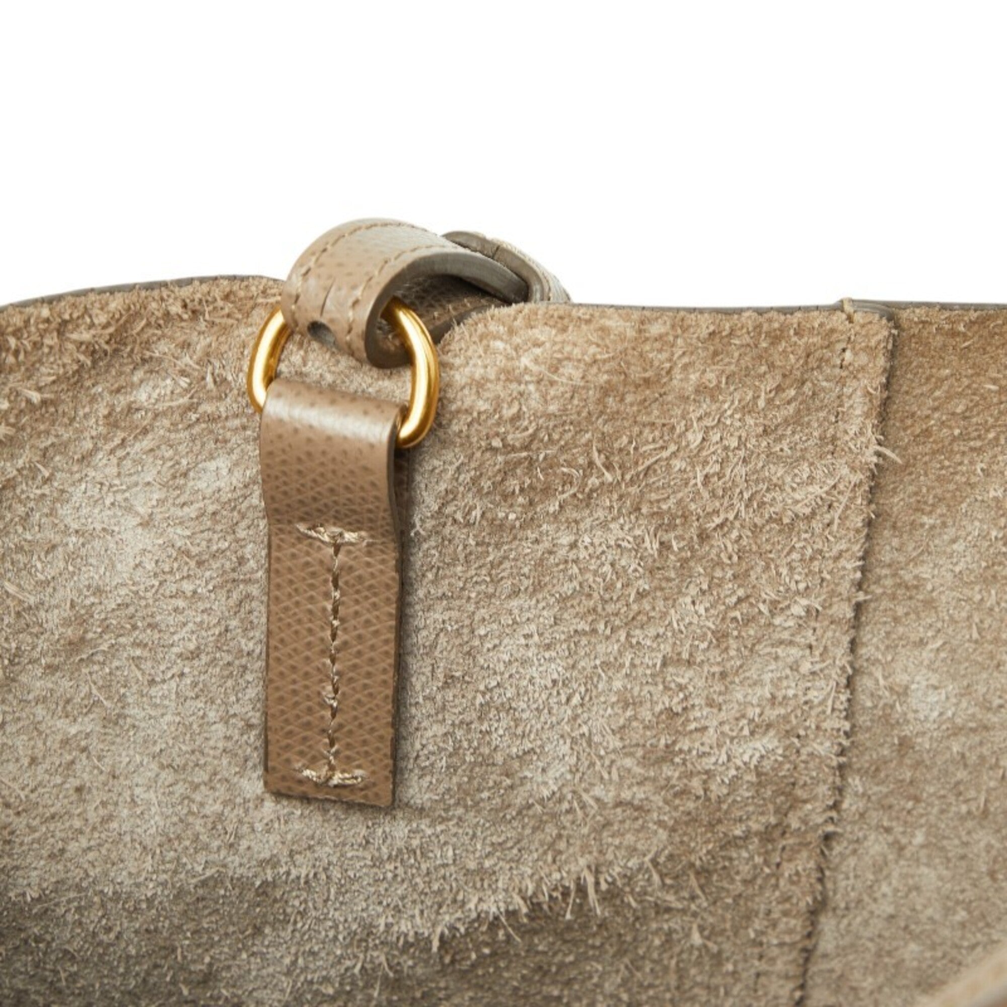 Celine Grayish Leather Handbag Shoulder Bag (Pre-Owned)