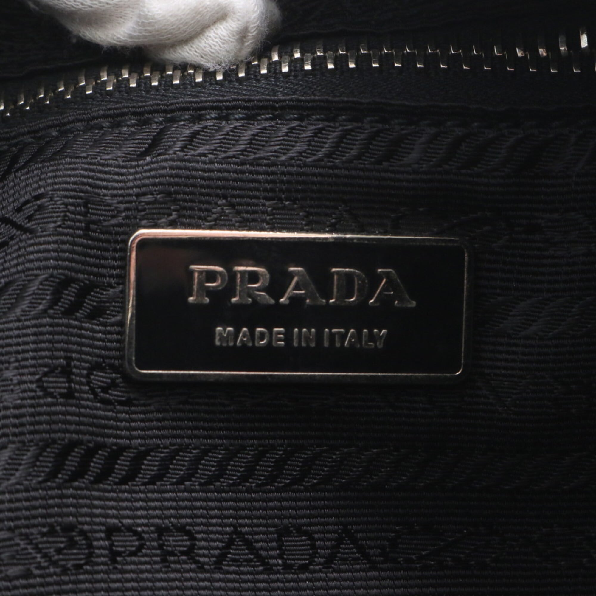 Prada Black Leather Nylon Shoulder Bag Tote Bag (Pre-Owned)
