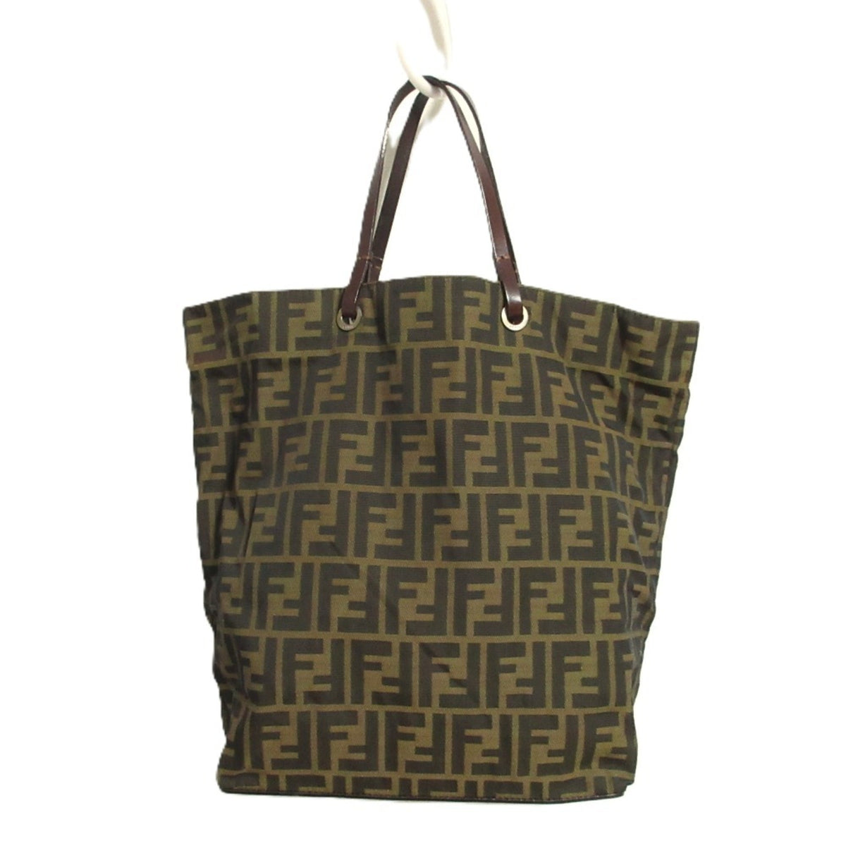 Fendi Zucca Brown Canvas Tote Bag (Pre-Owned)