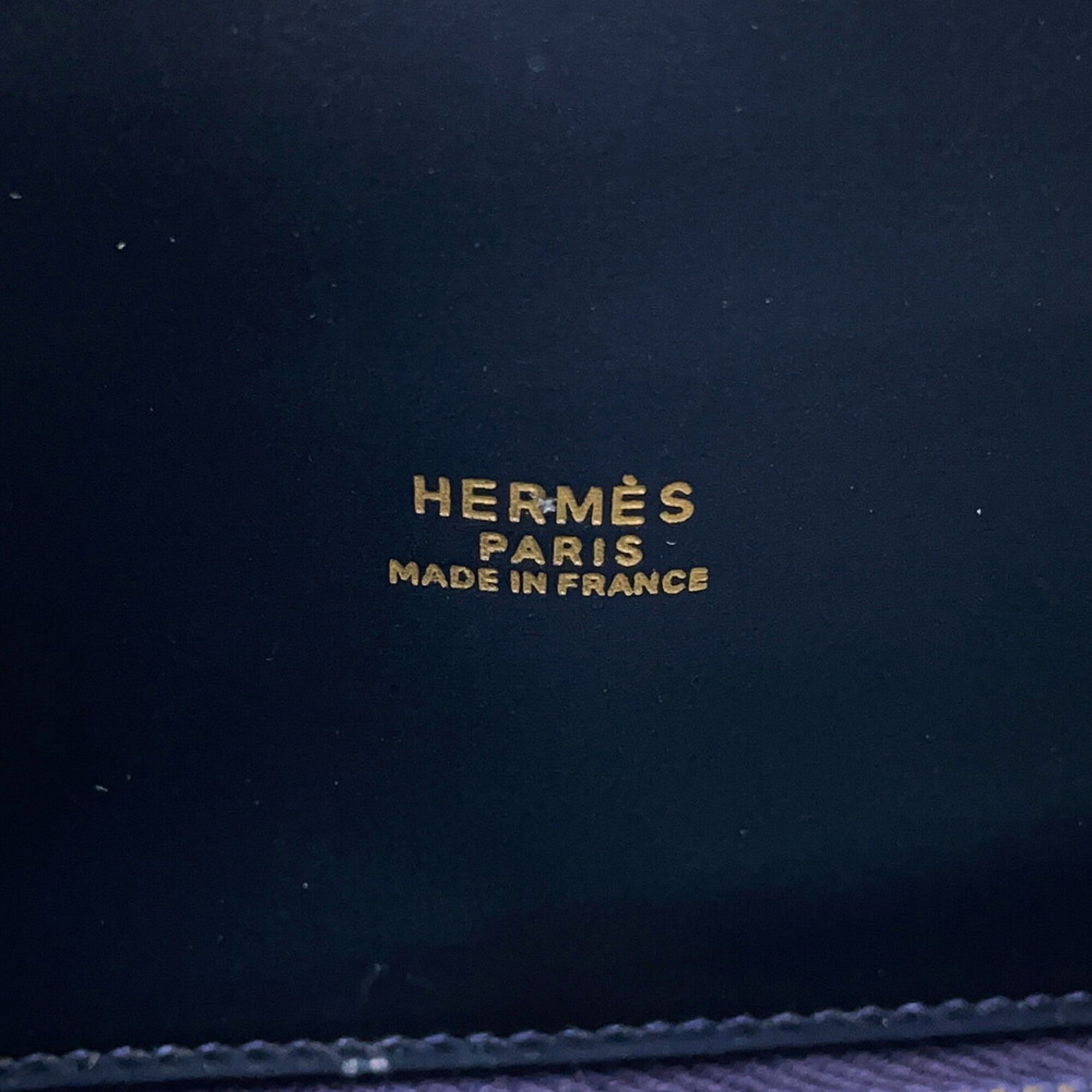 Hermes Kelly Blue Indigo Box Calf Leather Handbag (Pre-Owned)