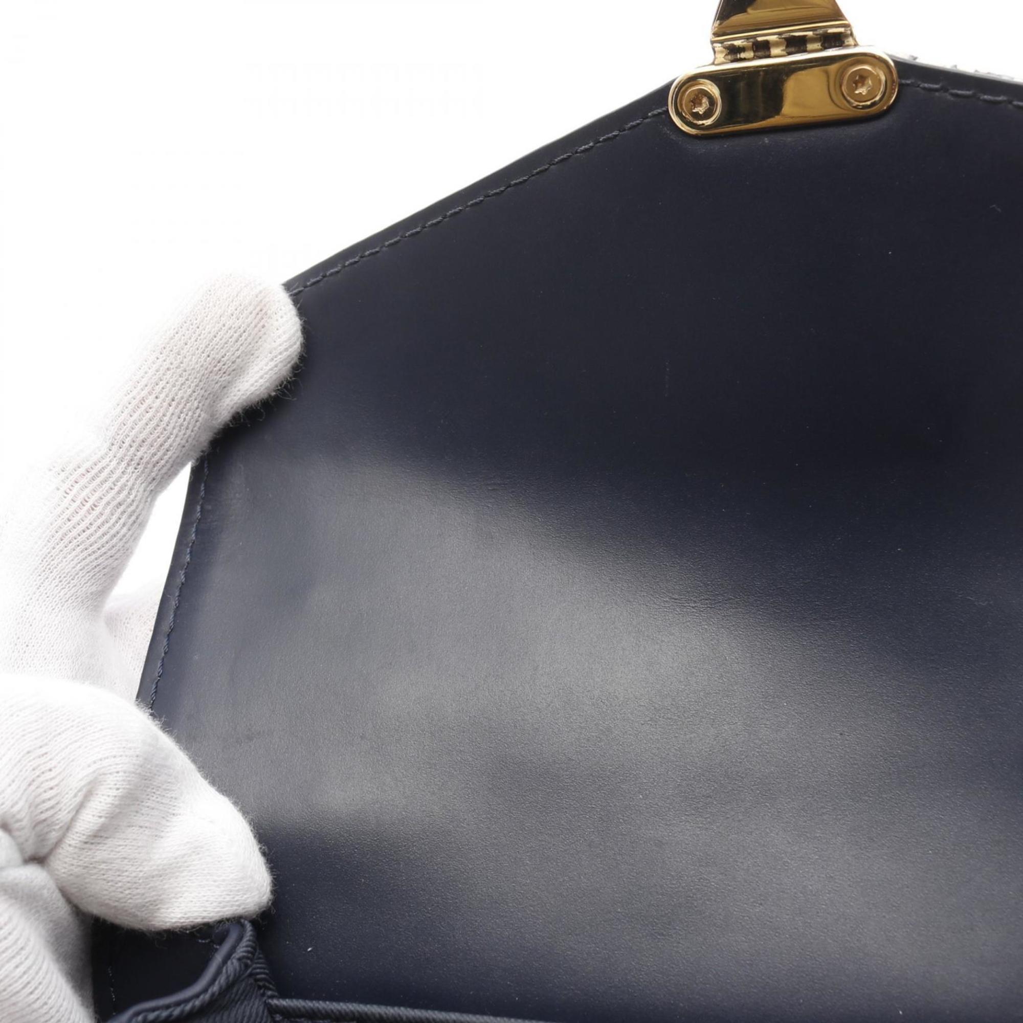 Louis Vuitton Navy Coated Canvas Pvc Leather Handbag (Pre-Owned)