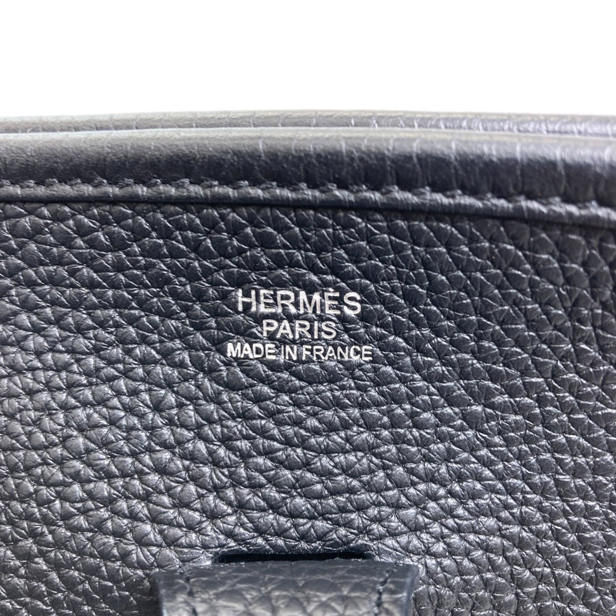 Hermes Black Taurillon Clemence Leather Shoulder Bag