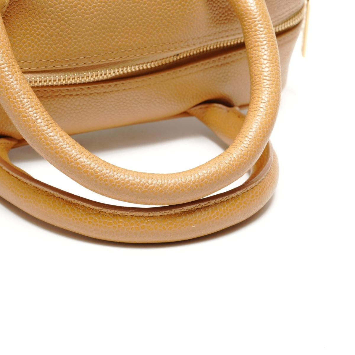 Chanel Beige Grained Calfskin Handbag (Pre-Owned)