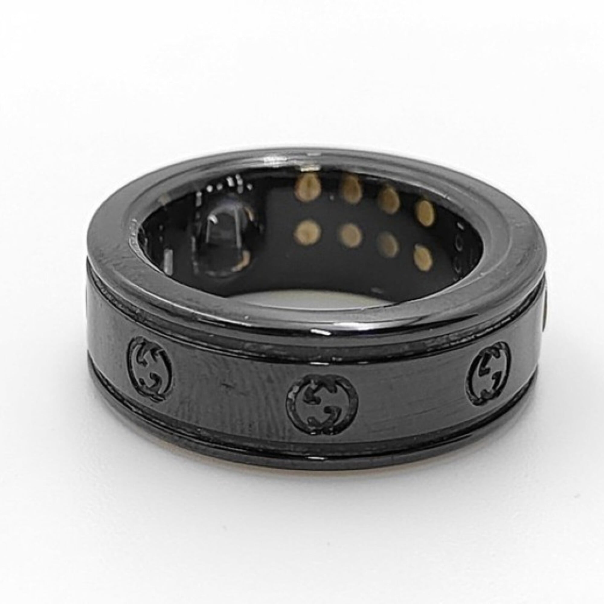 Gucci Black Titanium Band Ring (Pre-Owned)