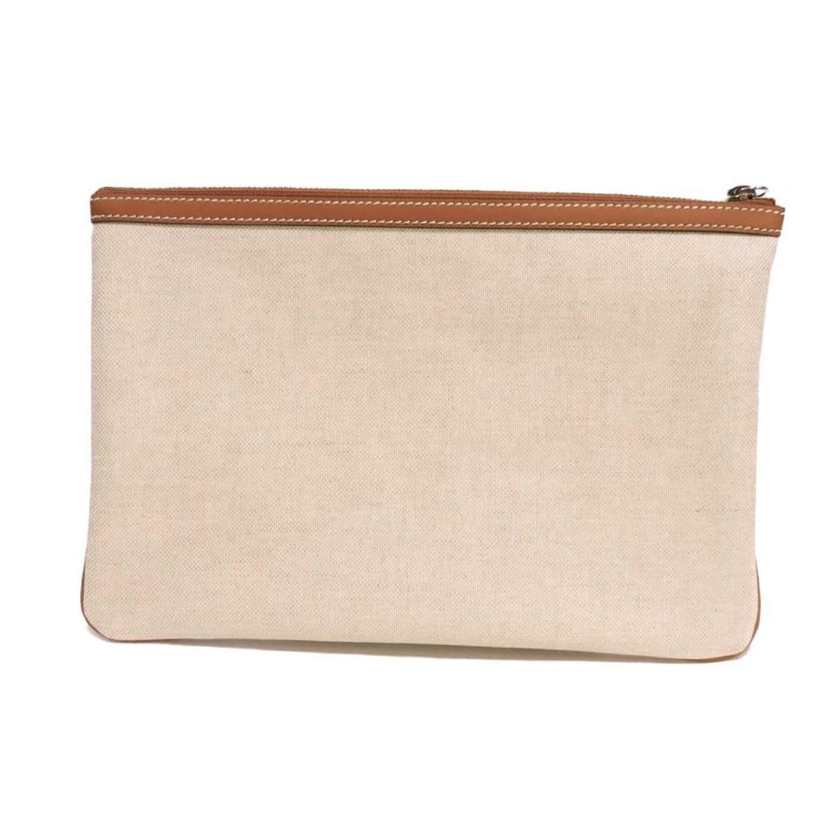 Gucci Beige Linen Clutch Bag Pouch (Pre-Owned)