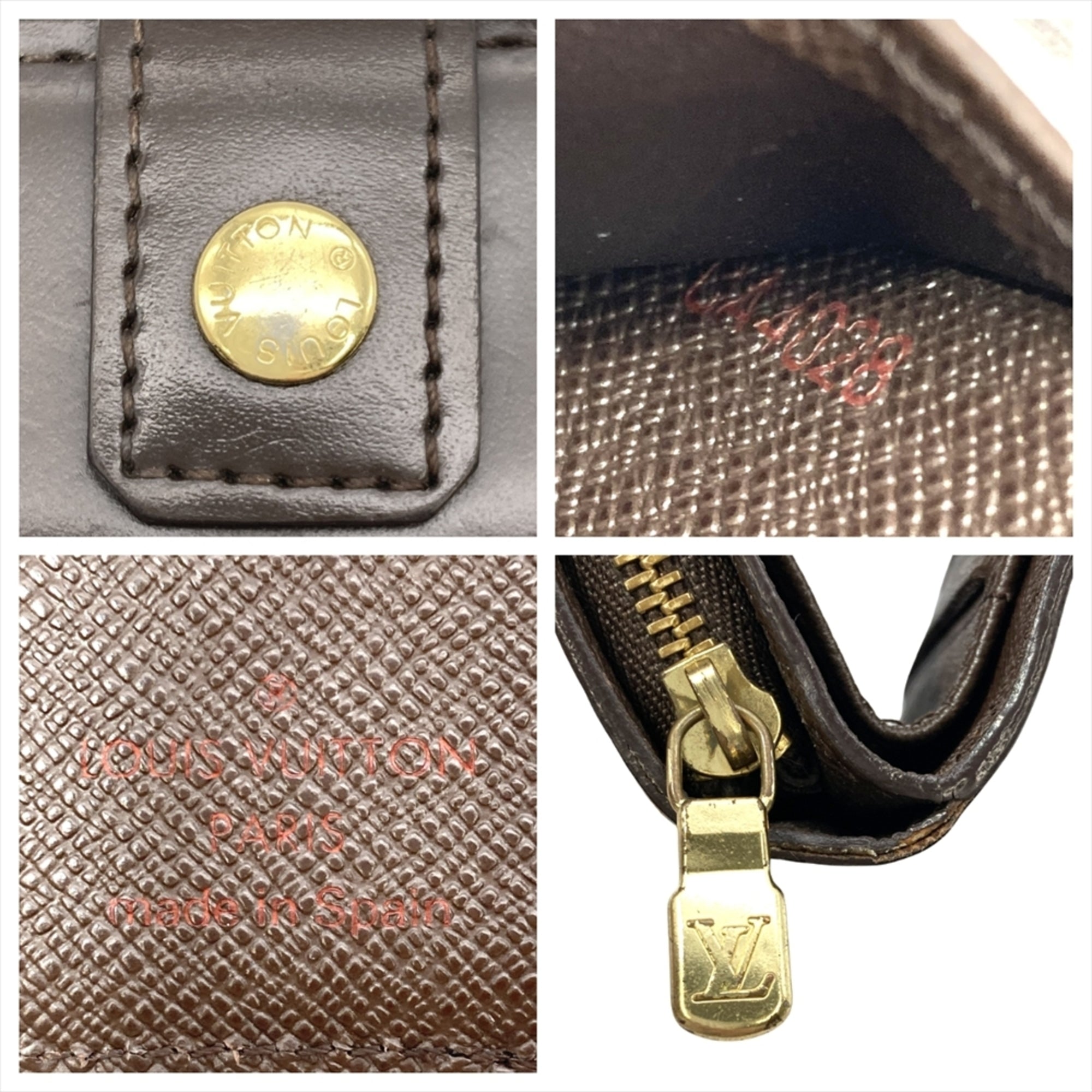 Louis Vuitton Damier Brown Damier Canvas Ebene Damier Canvas Wallet (Bi-Fold) (Pre-Owned)