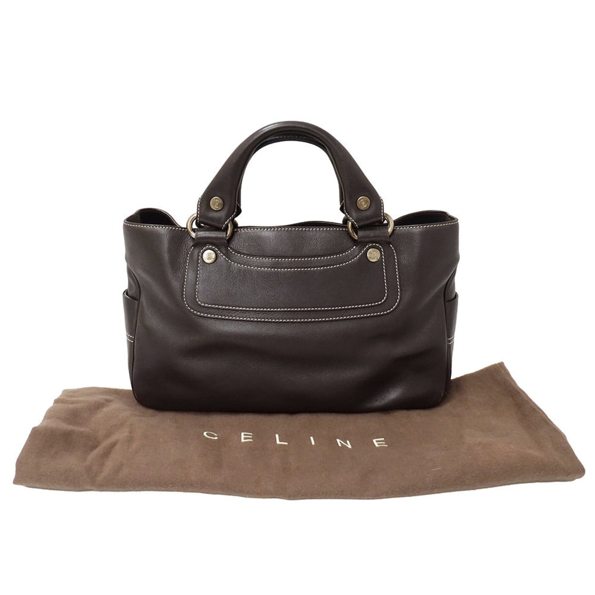 Celine Dark Brown Leather Handbag (Pre-Owned)