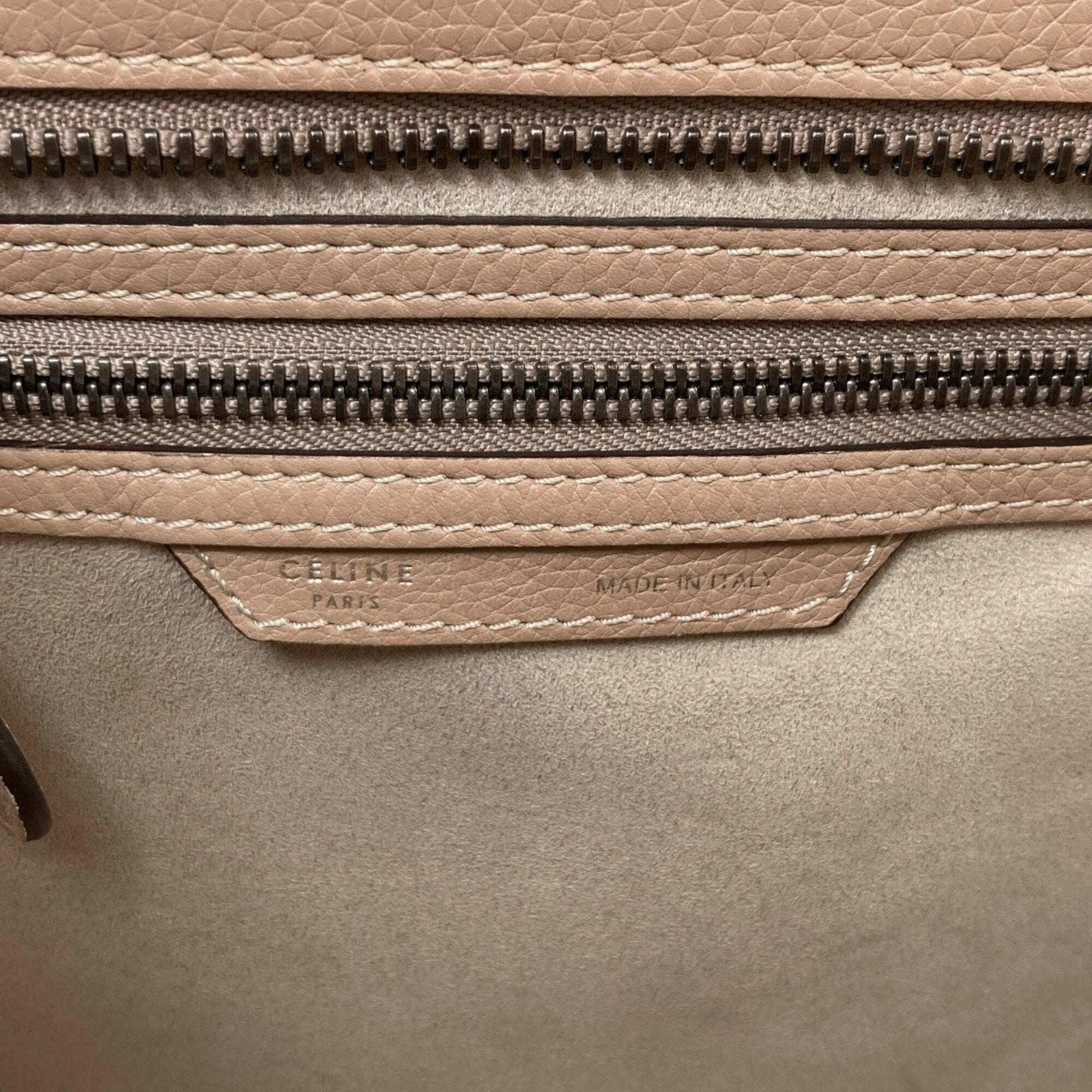 Celine Beige Leather Tote Bag (Pre-Owned)