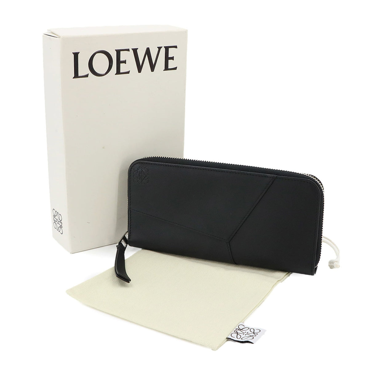 Loewe Black Leather Long Wallet (Bi-Fold) (Pre-Owned)