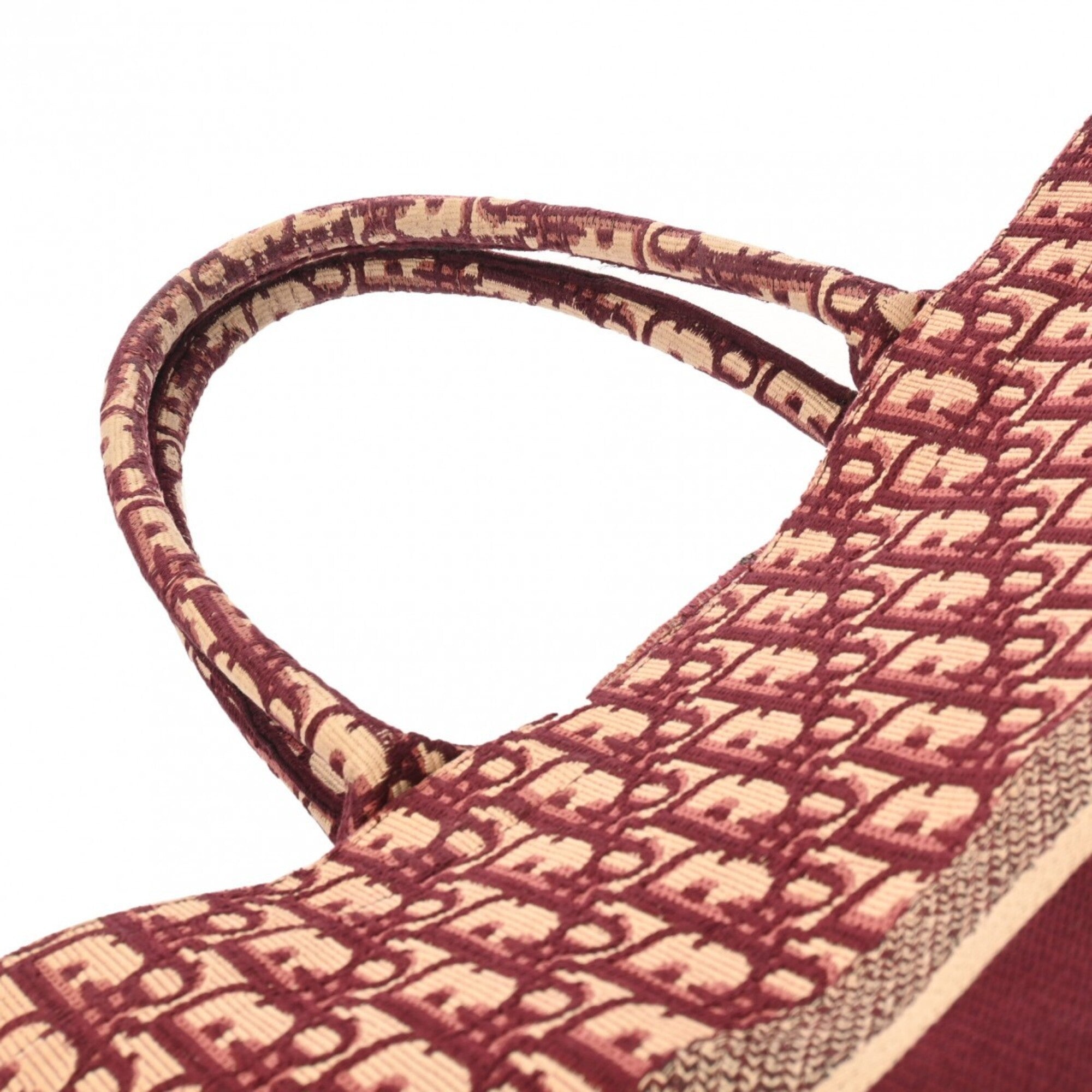 Christian Dior Bordeaux Canvas Handbag (Pre-Owned)