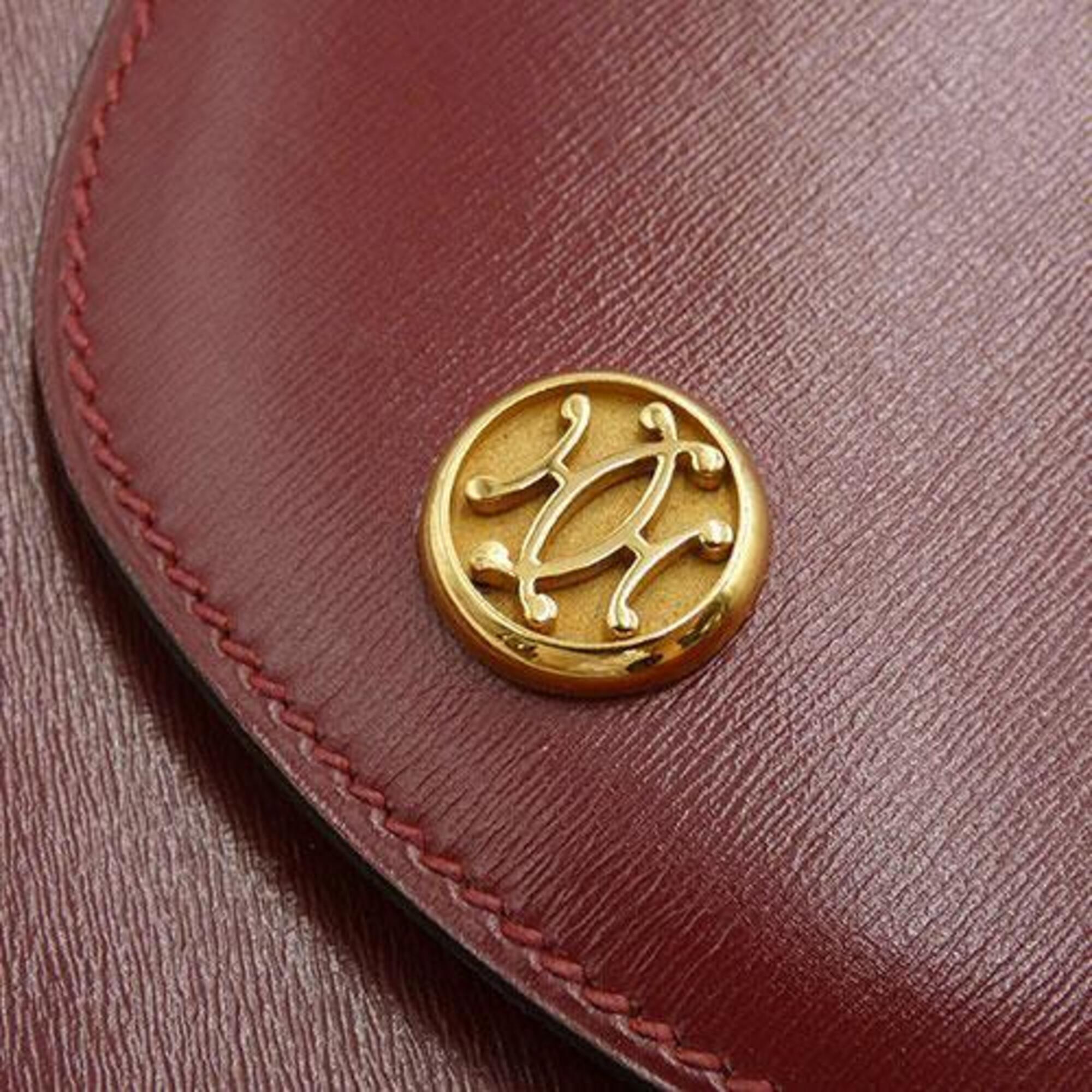 Hermes Rouge H Box Calf Leather Shoulder Bag (Pre-Owned)