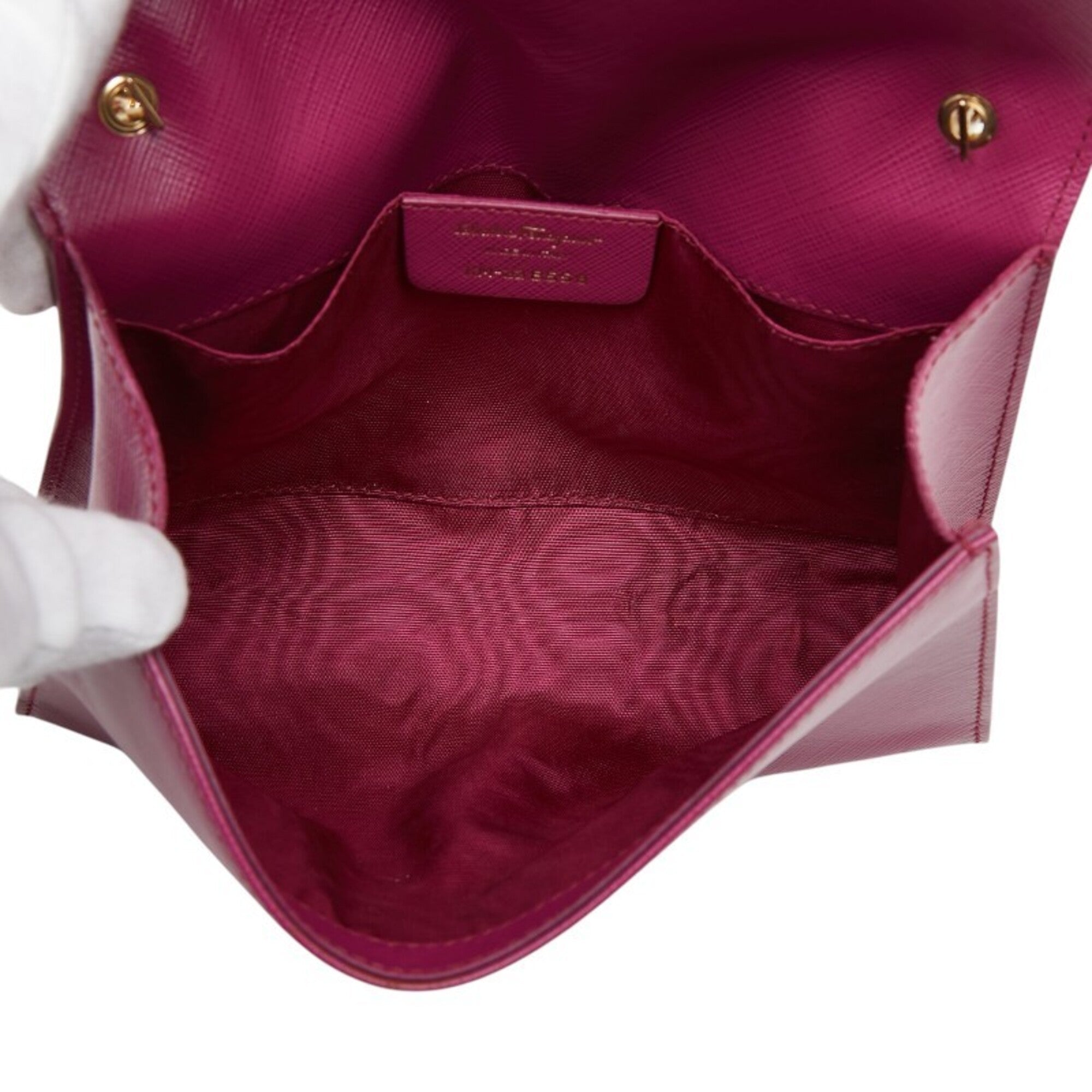 Salvatore Ferragamo Purple Leather Shoulder Bag (Pre-Owned)