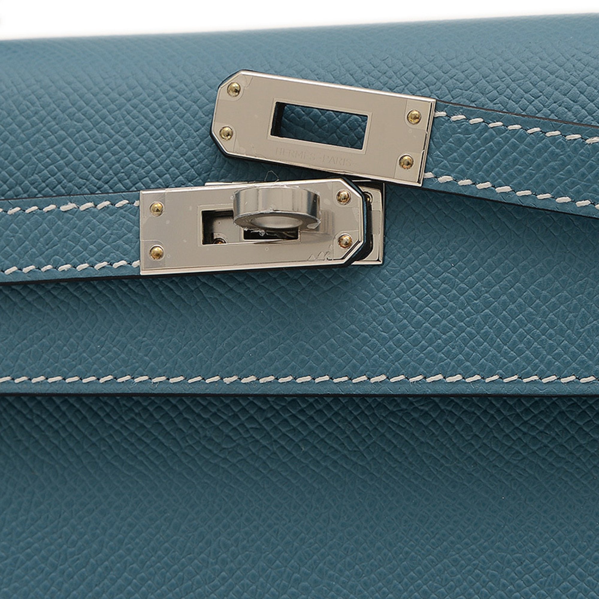 Hermes Blue Jean Epsom Leather Handbag (Pre-Owned)